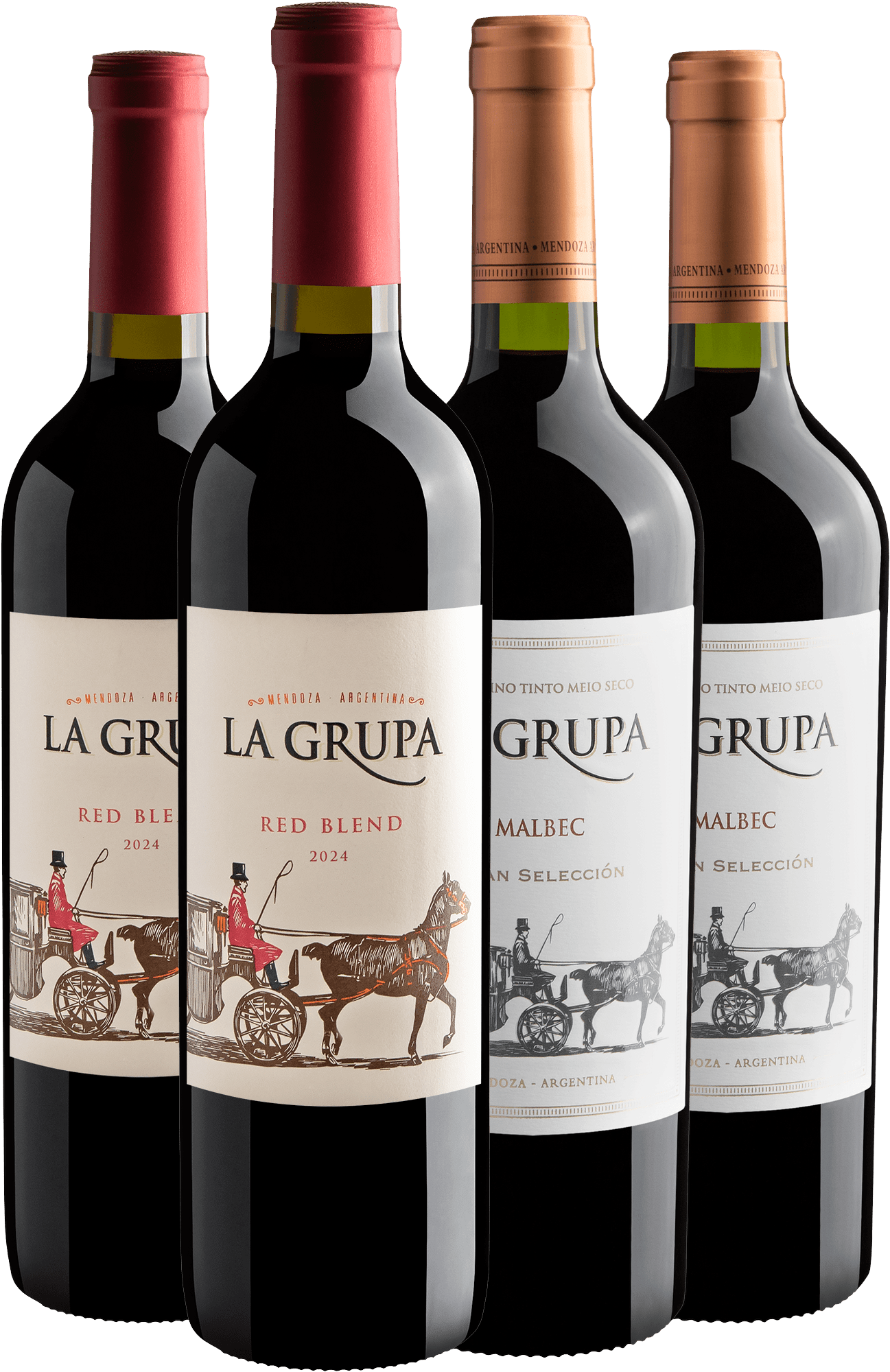 Kit Linha La Grupa | 2 Red Blend + 2 Gran Selección Malbec