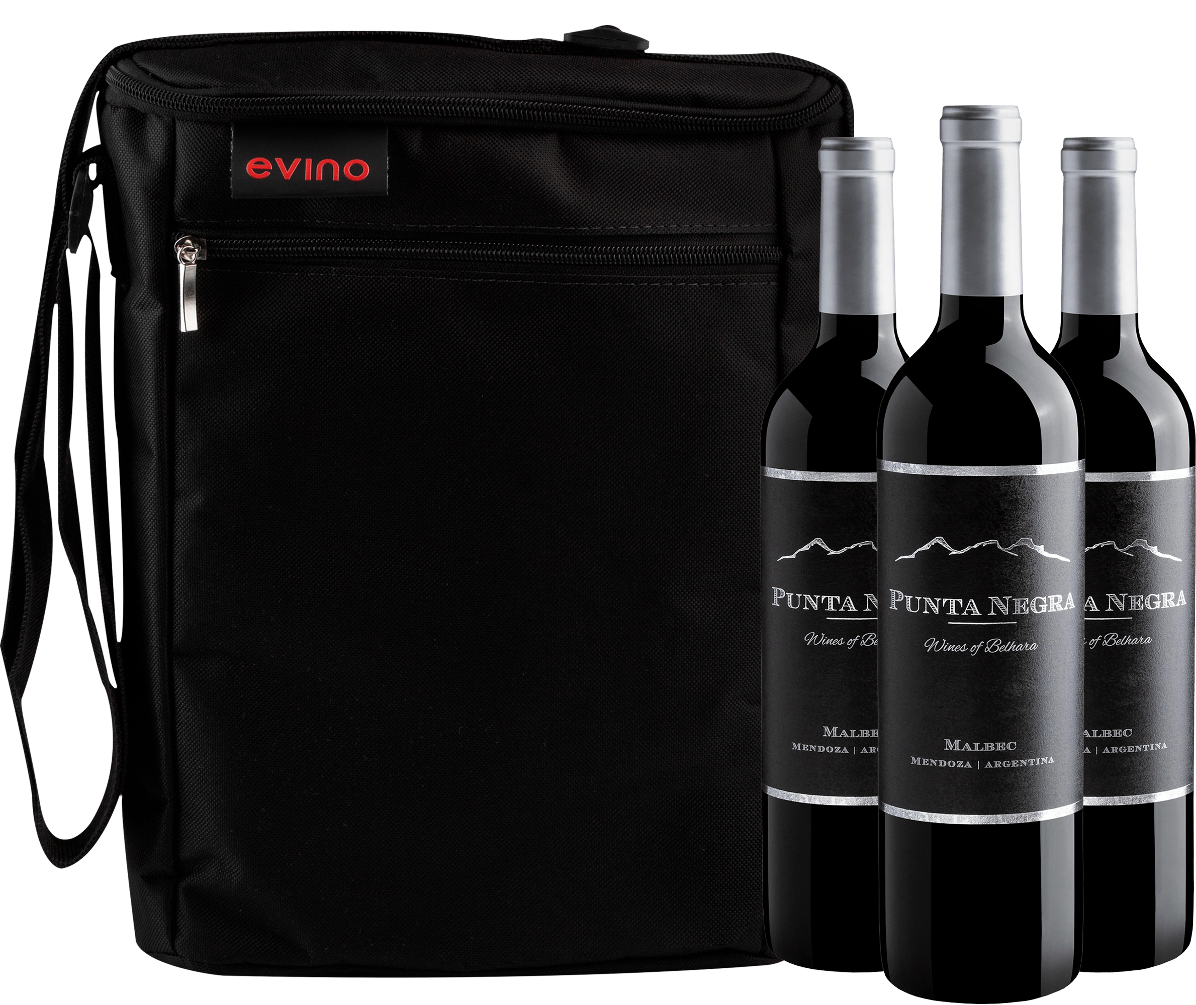 Kit 3 Punta Negra Wines of Belhara Malbec + Bolsa Exclusiva