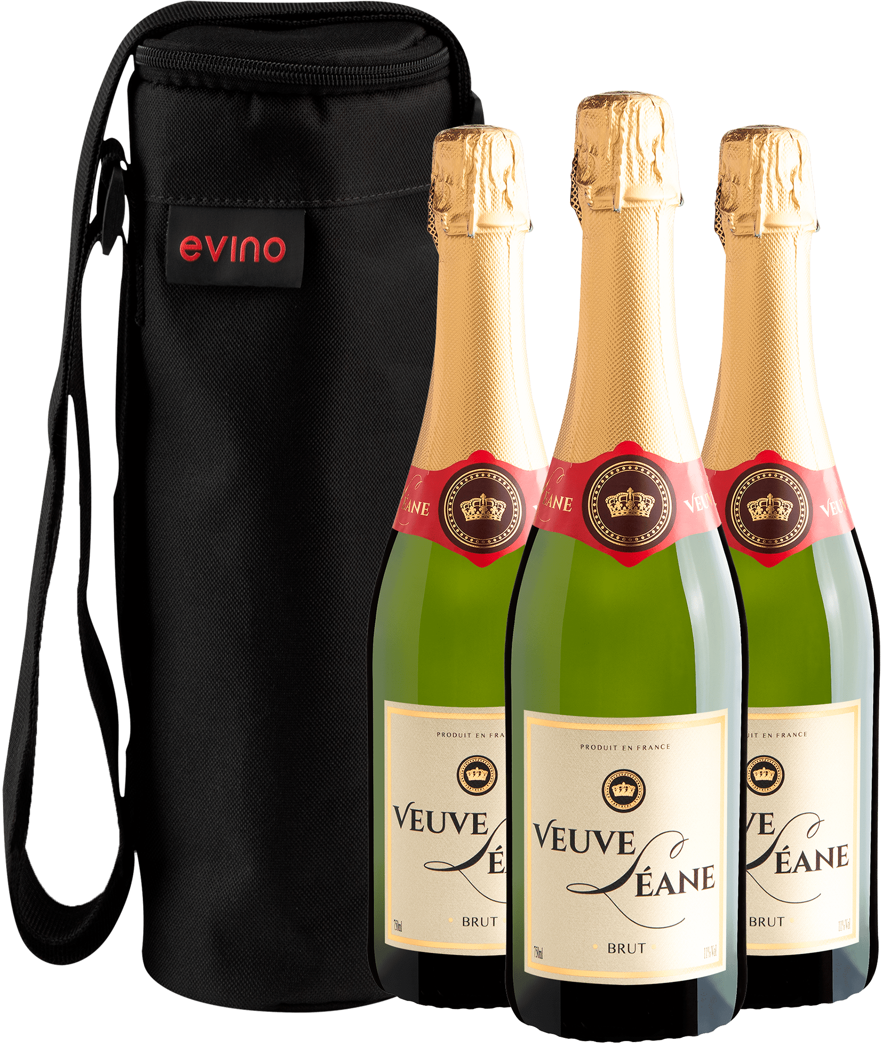 Kit 3 Veuve Léane Sparkling Brut + Bolsa Exclusiva