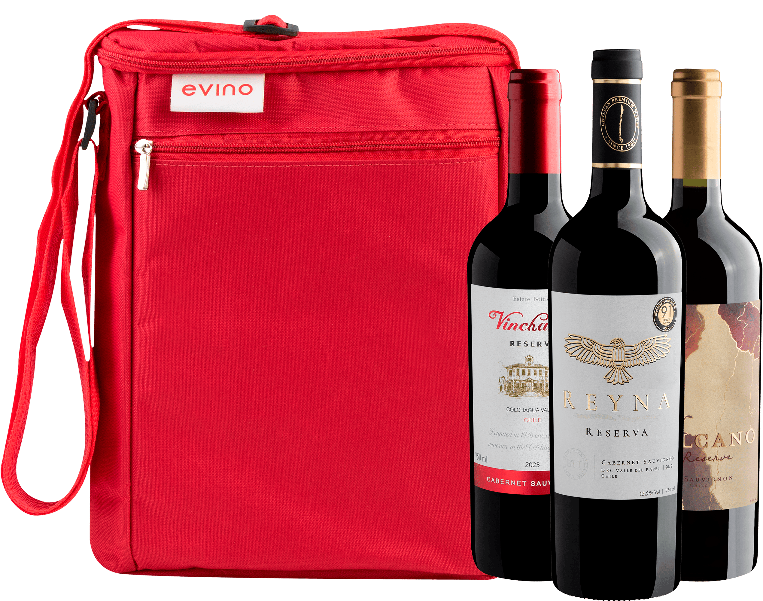 Kit 3 Cabernets Sauvignons Reservas + Bolsa Exclusiva