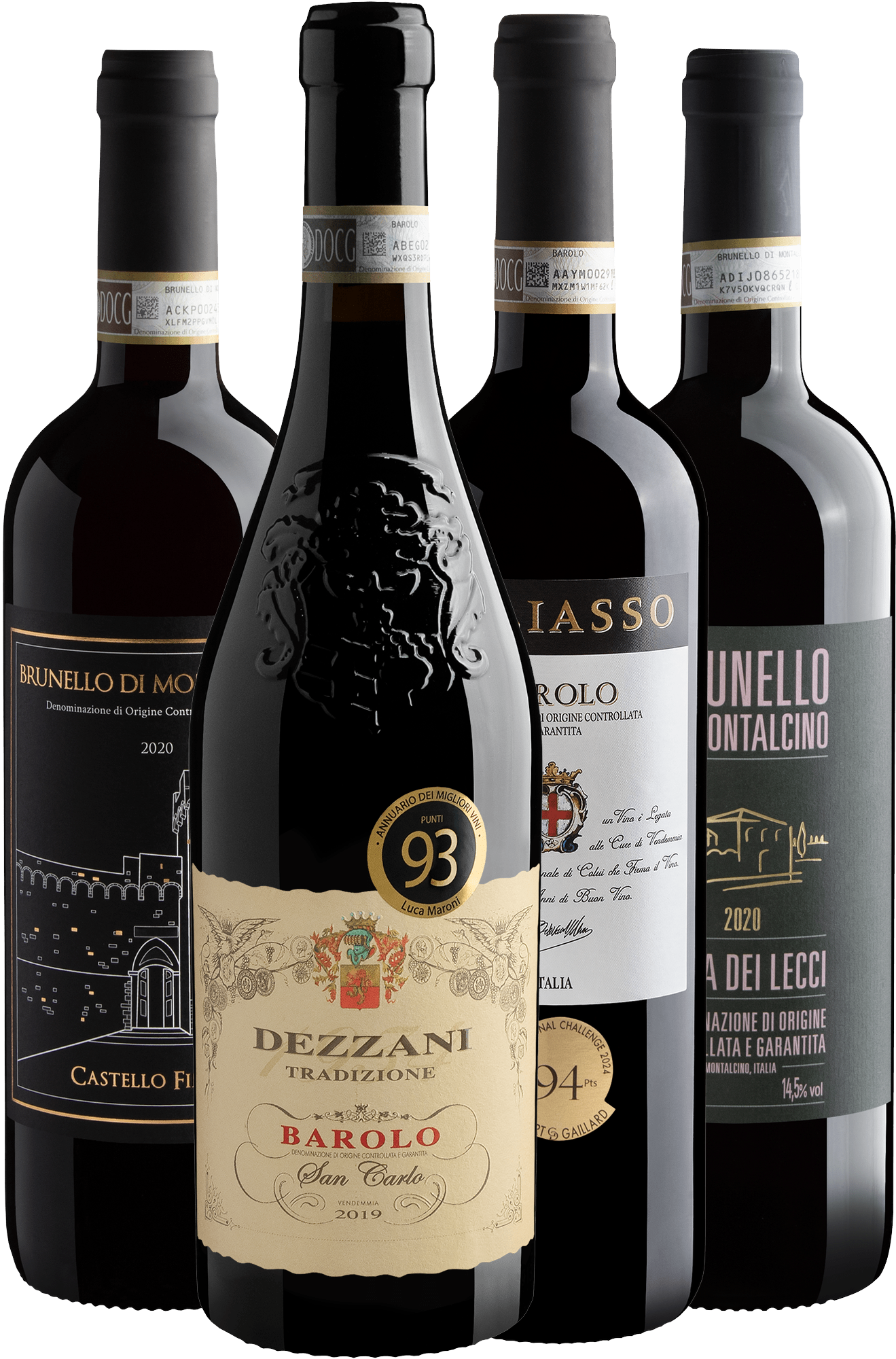 Kit Barolo + Brunello di Montalcino | 4 garrafas por R$269,90 cada 