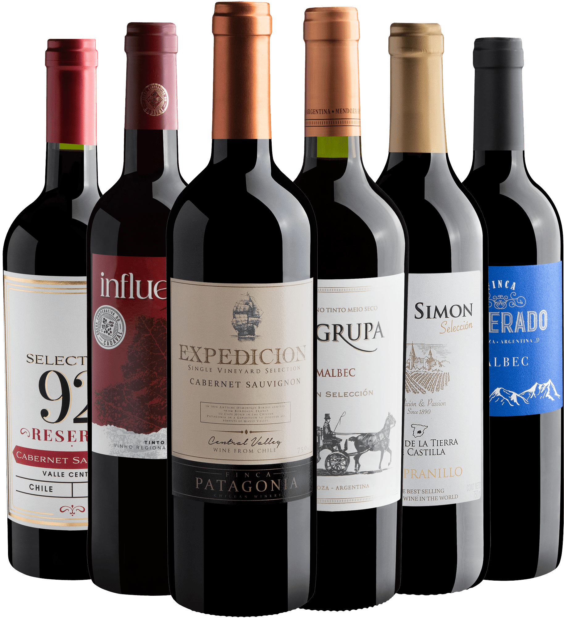 Kit 6 Best Sellers por R$25,90 cada garrafa