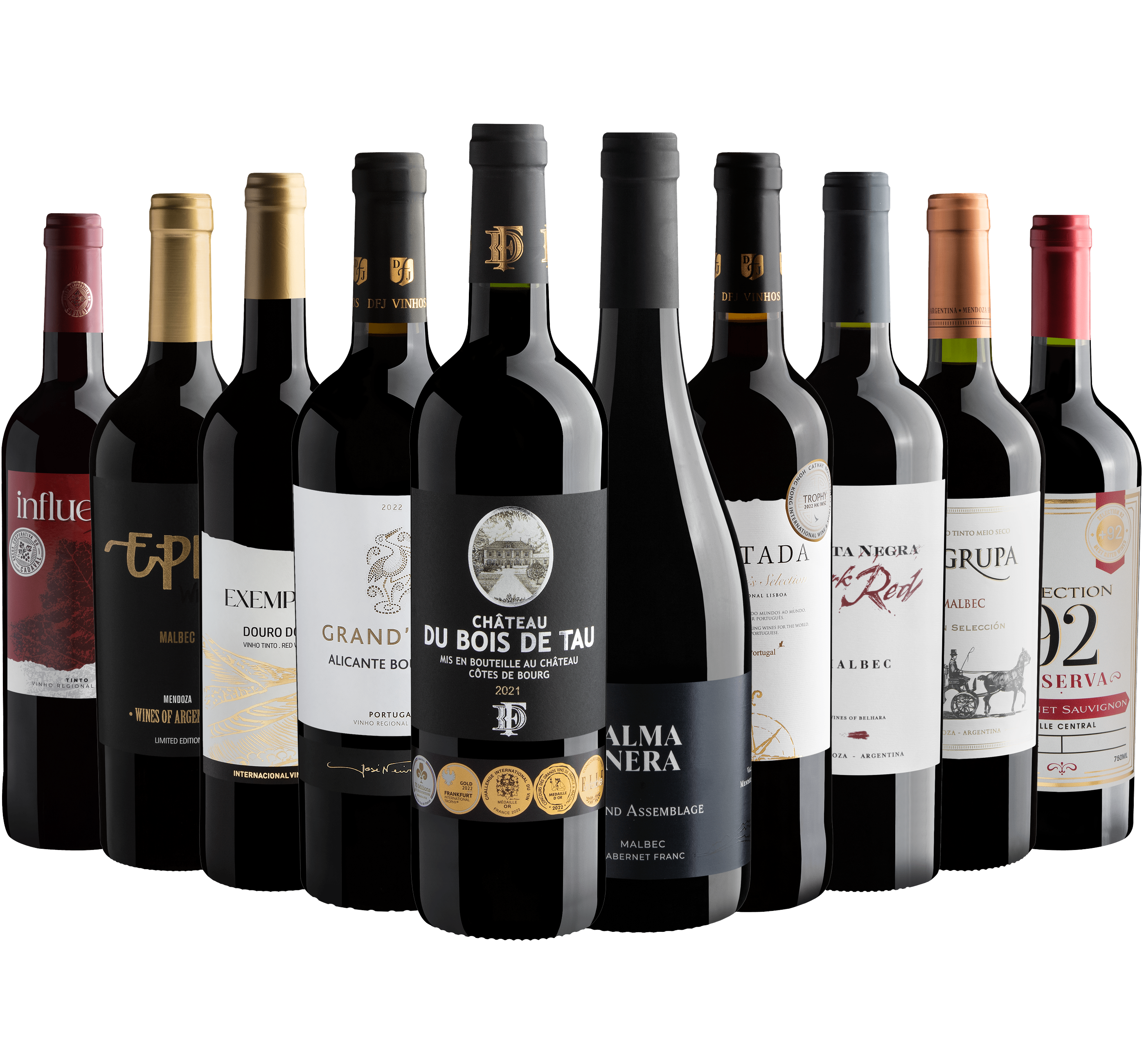 Kit 10 Vinhos com Château du Bois por R$39,90 cada garrafa