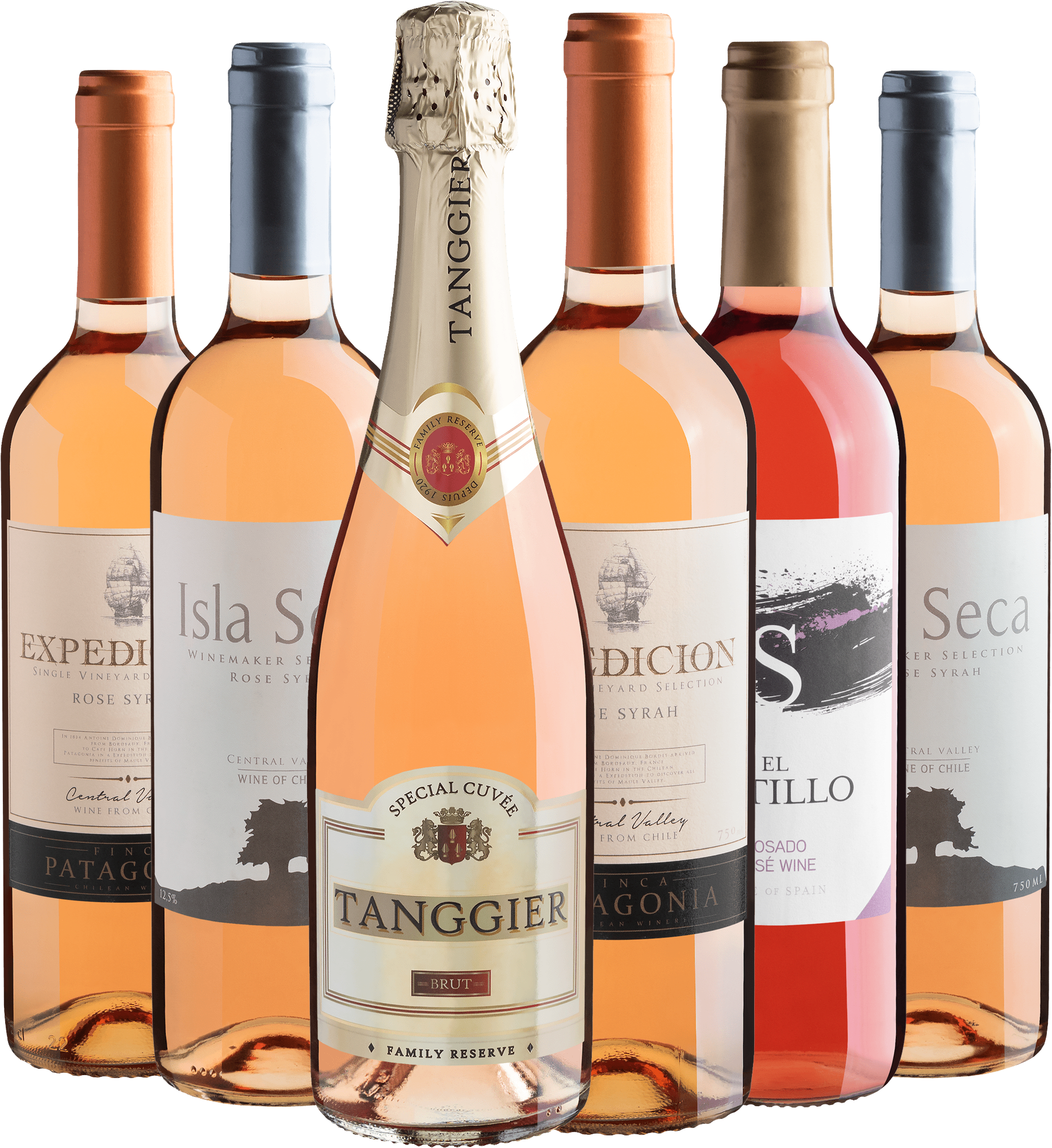 Kit 6 Vinhos Refrescantes com Tanggier Brut Rosé por R$29,90 cada garrafa + Frete Grátis*