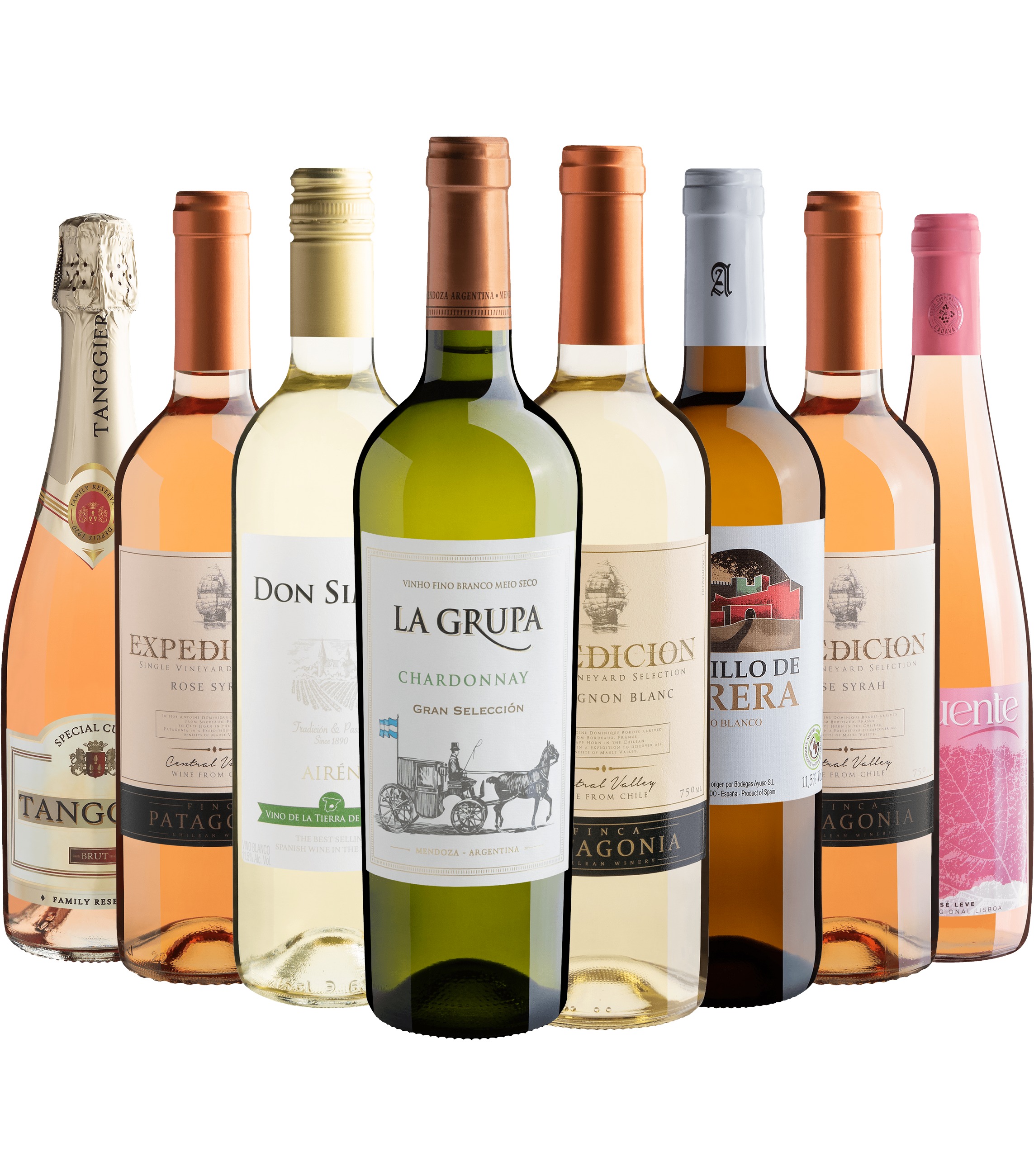 Kit 8 Vinhos Refrescantes por R$27,90 cada garrafa