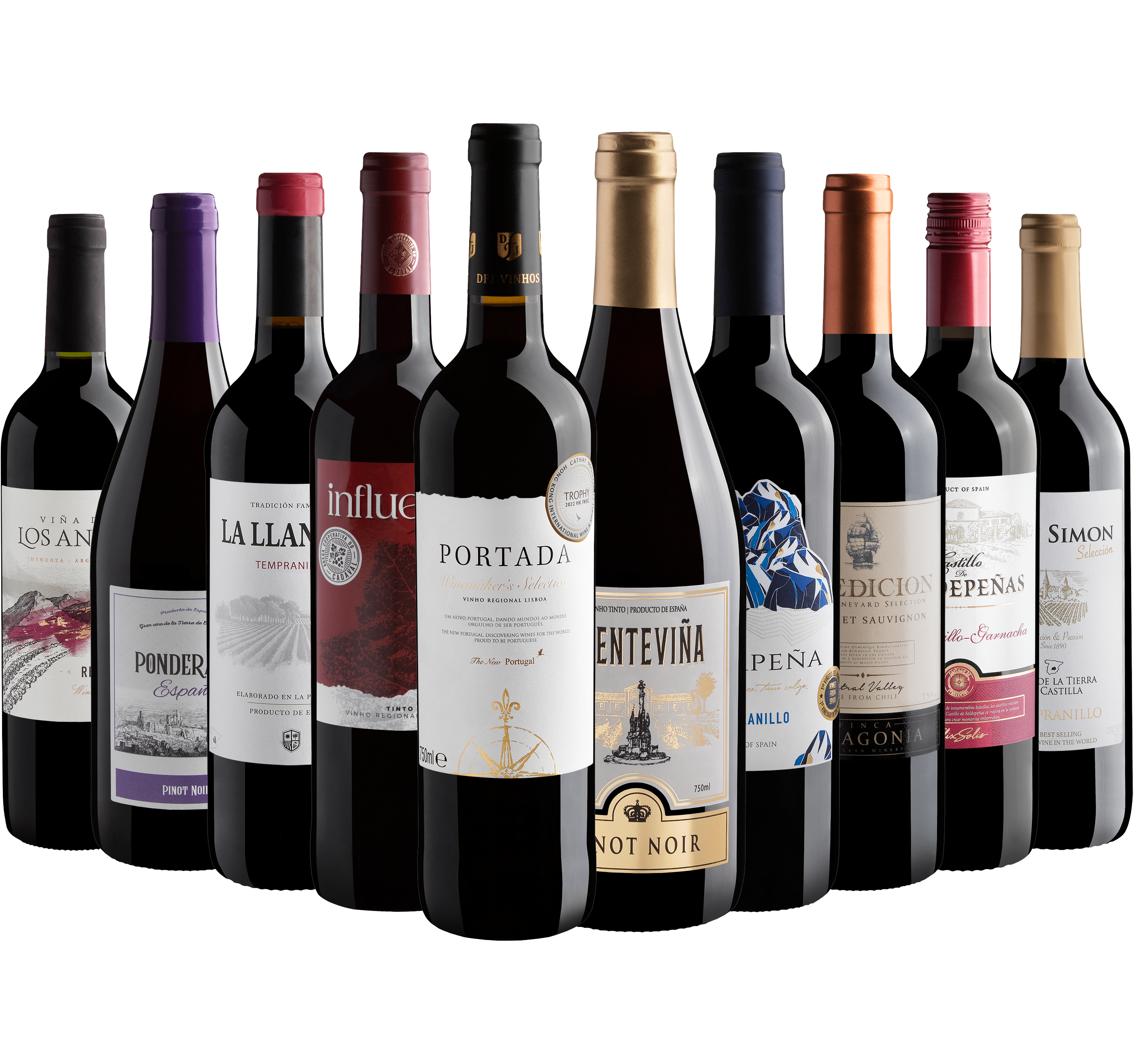 Kit 10 Vinhos Tintos com Portada Winemaker's por R$29,90 cada garrafa