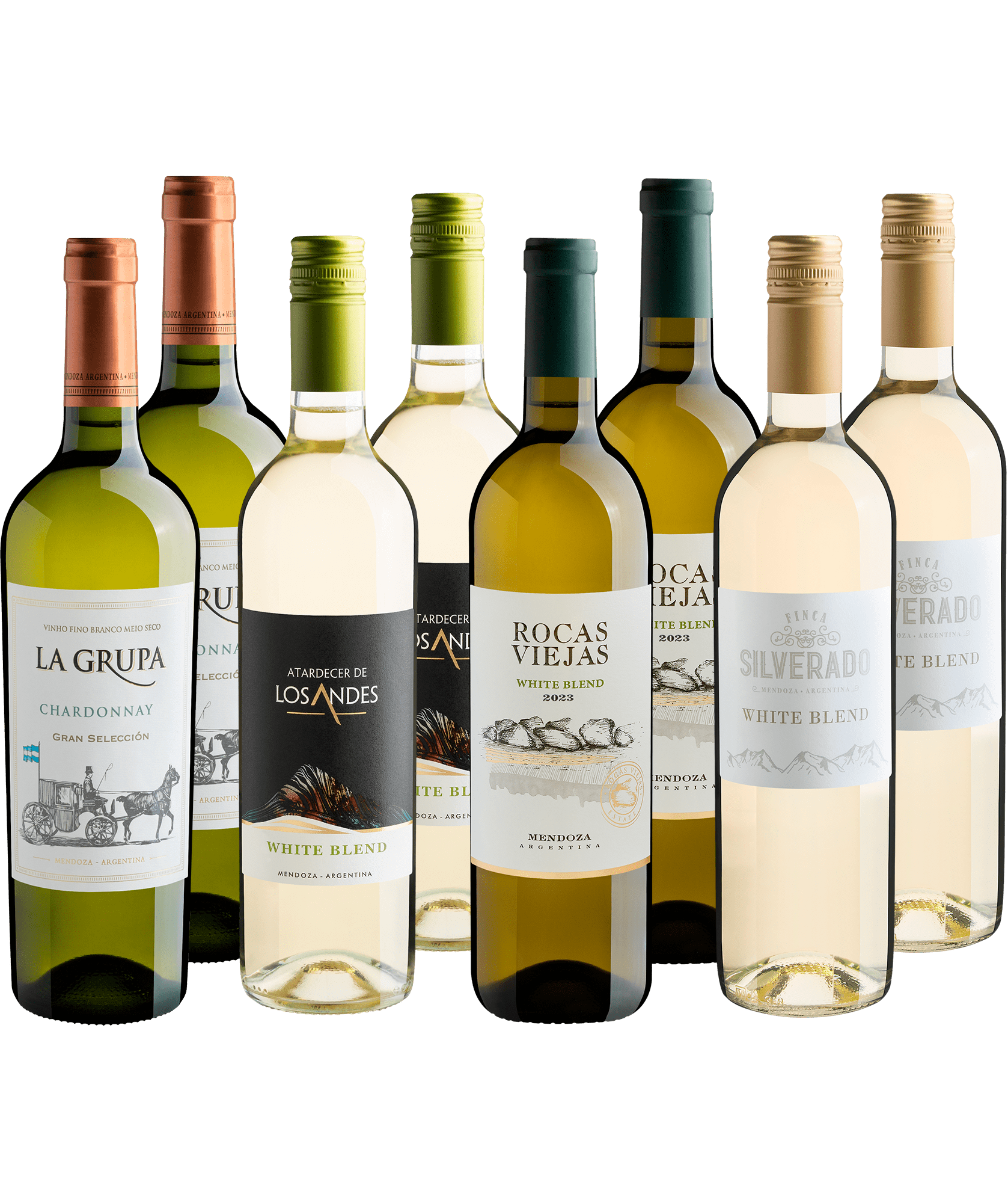 Kit Vinhos Brancos Argentinos | 8 garrafas por R$27,90 cada
