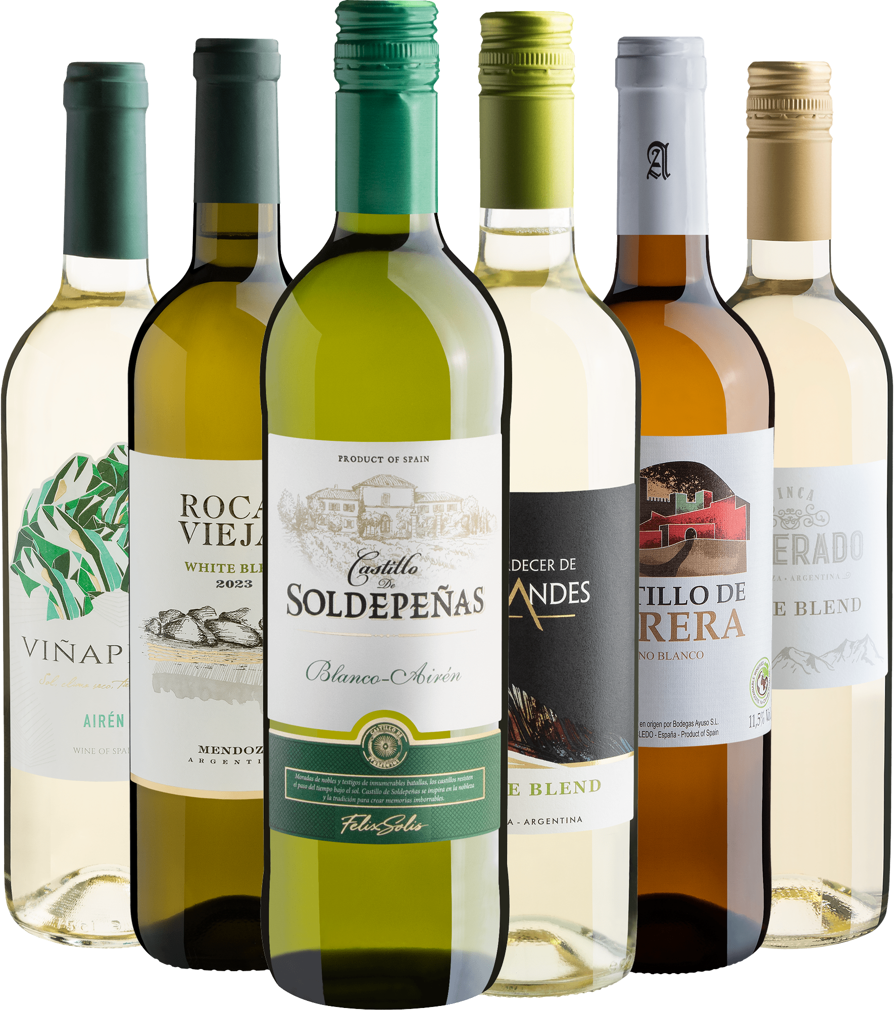 Kit 6 Vinhos Brancos Best Sellers por R$25,90 cada garrafa