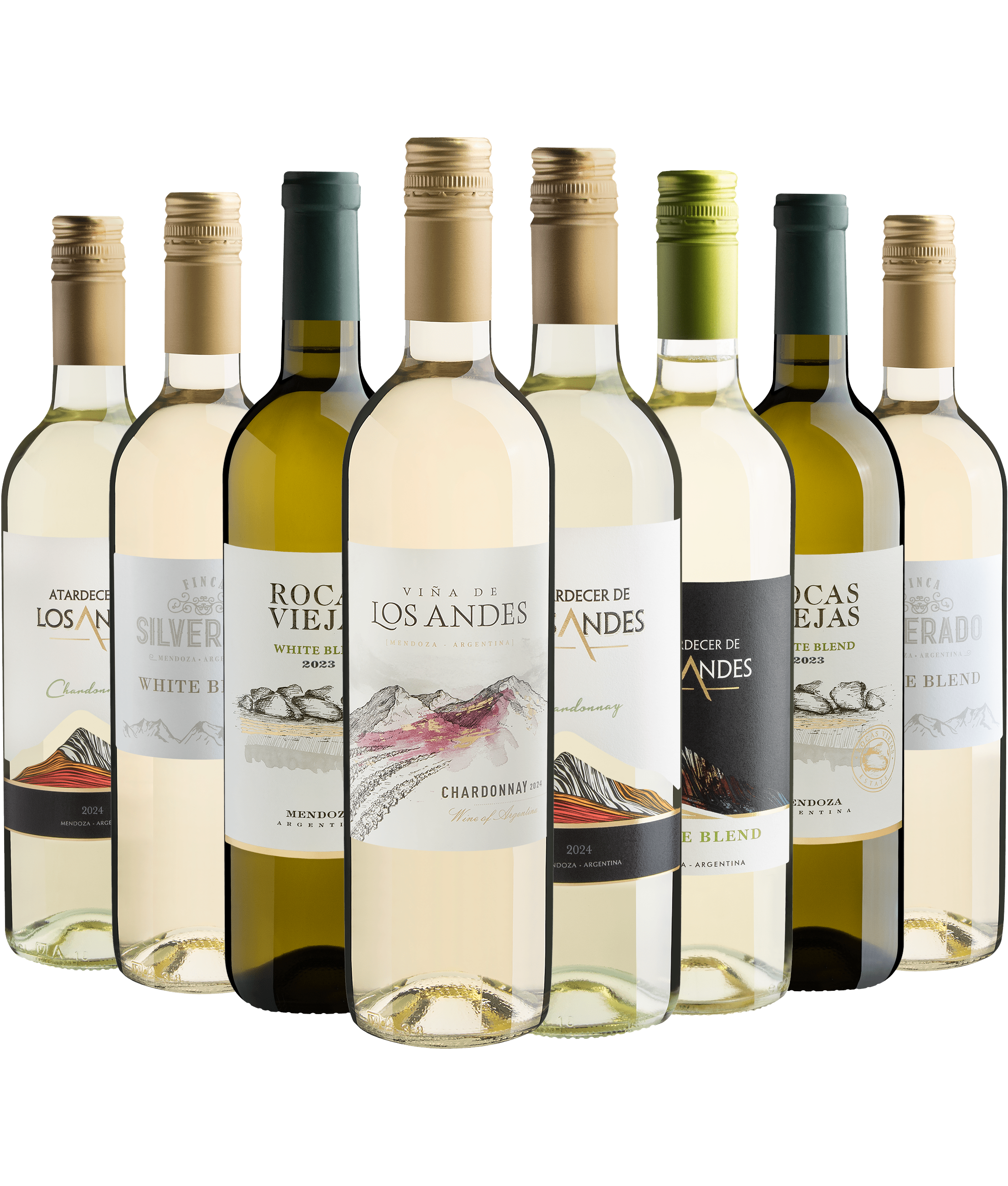 Kit 8 Vinhos Brancos Argentinos por R$27,90 cada garrafa