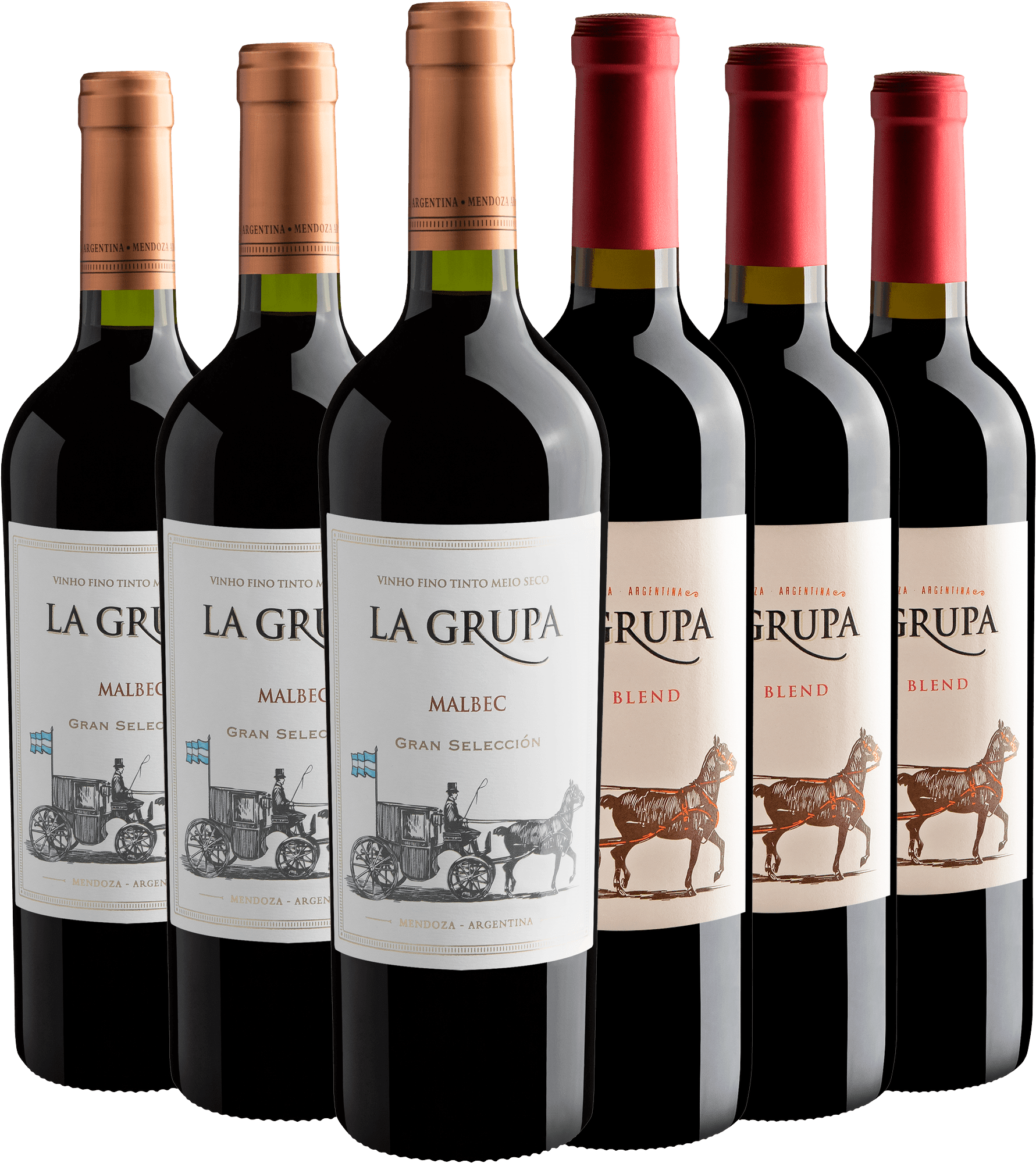 Kit La Grupa: 3 Malbec + 3 Red Blend