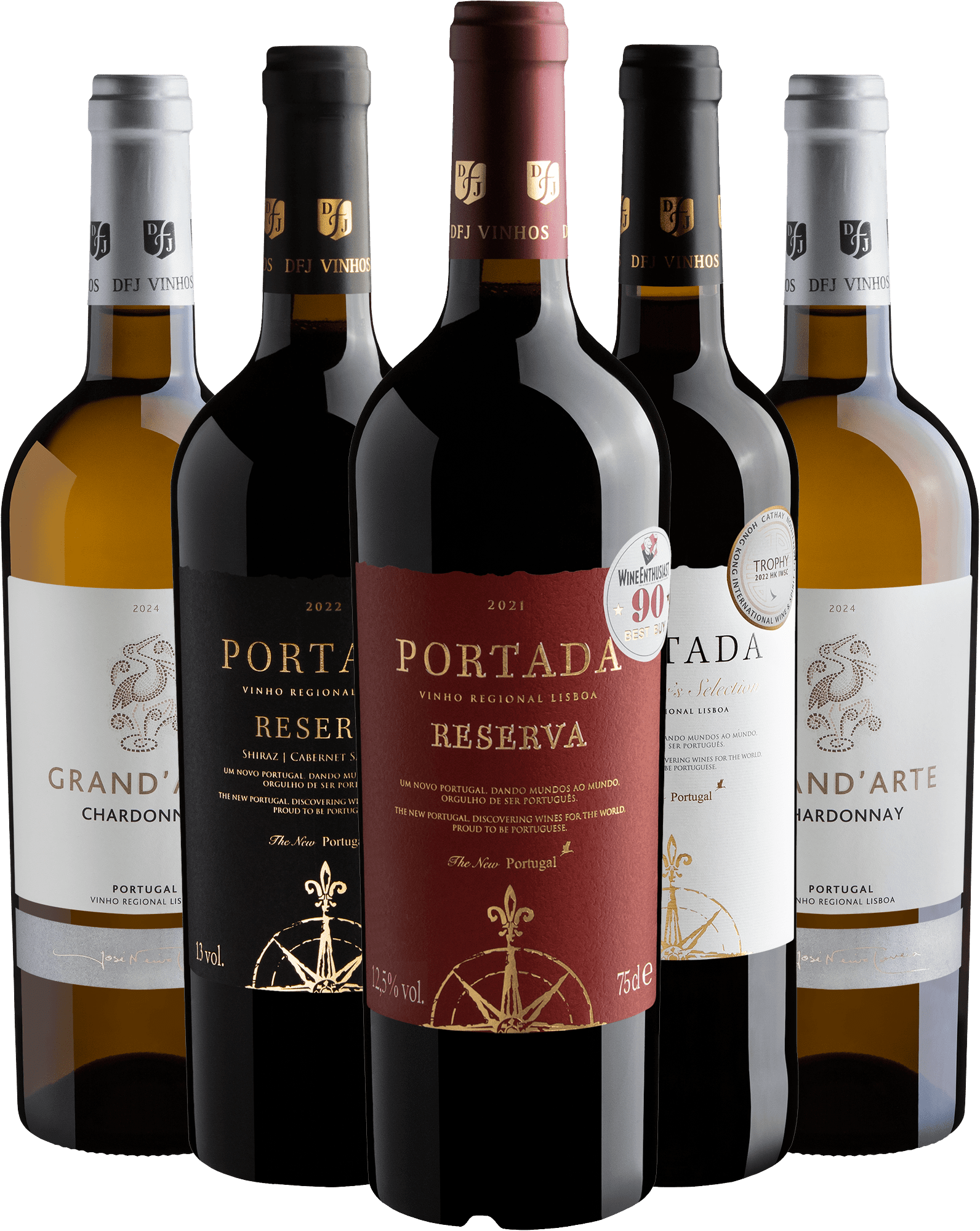 Kit Portada + Grand’Arte | 5 garrafas por R$73,90 cada