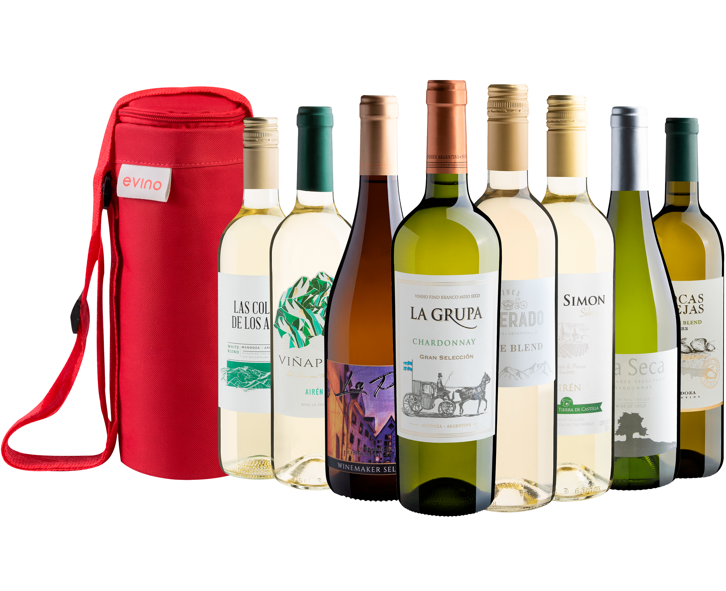 Kit 8 Vinhos Brancos + Bolsa Exclusiva Grátis