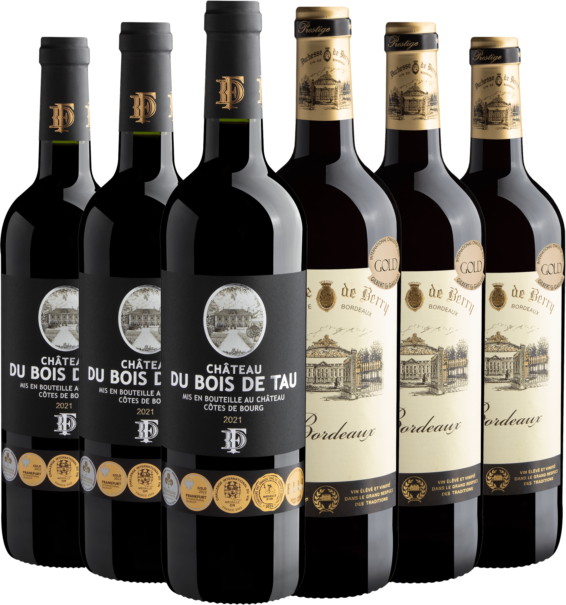 Kit Franceses Notáveis | 3 Château du Bois + 3 Duchesse de Berry 