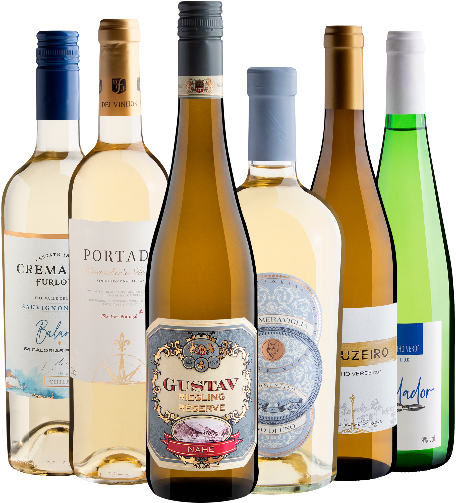 Kit 6 Vinhos Brancos Best Sellers por R$57,90 cada garrafa