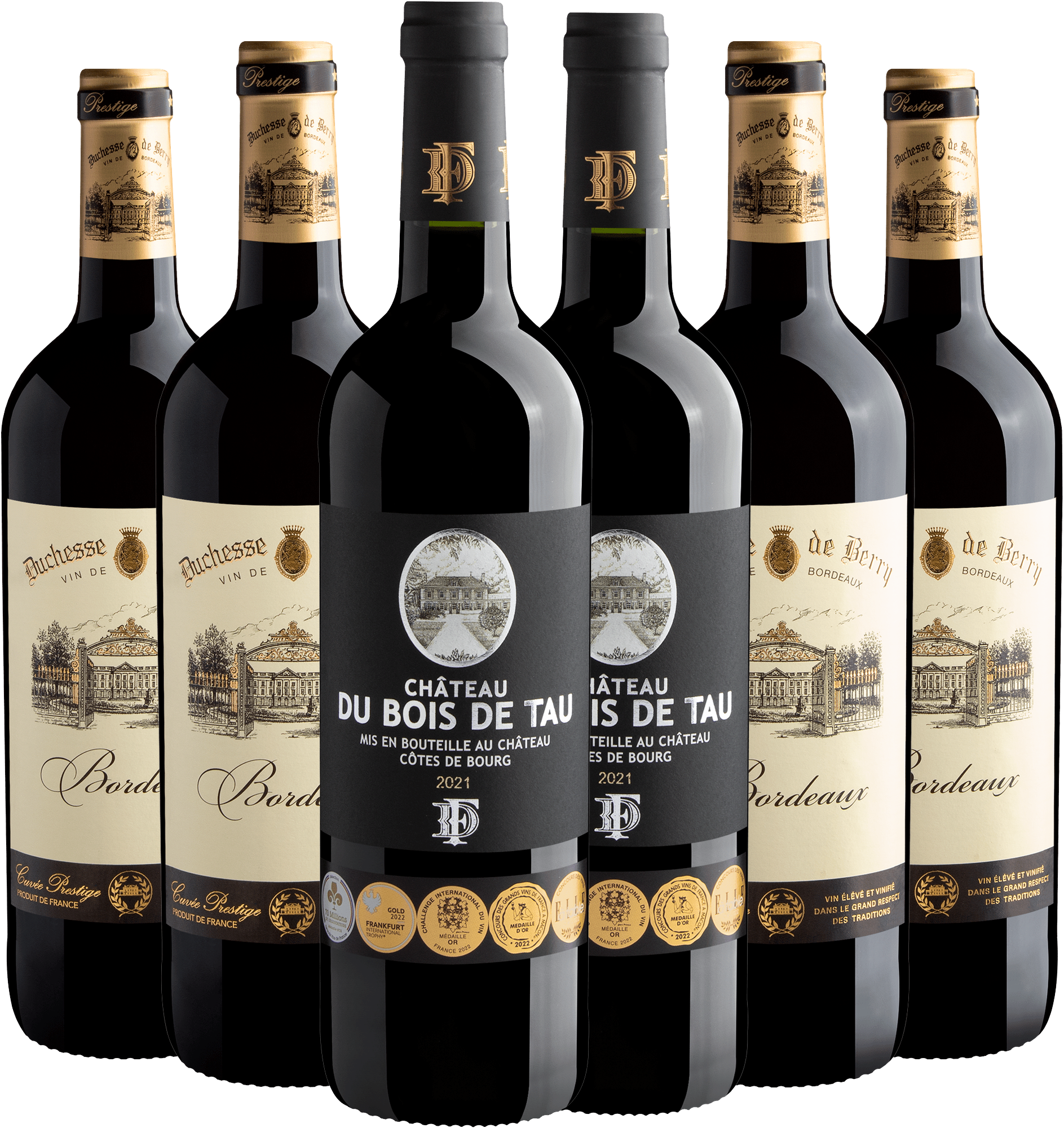 Kit 4 Duchesse de Berry Bordeaux AOP + 2 Château du Bois AOC
