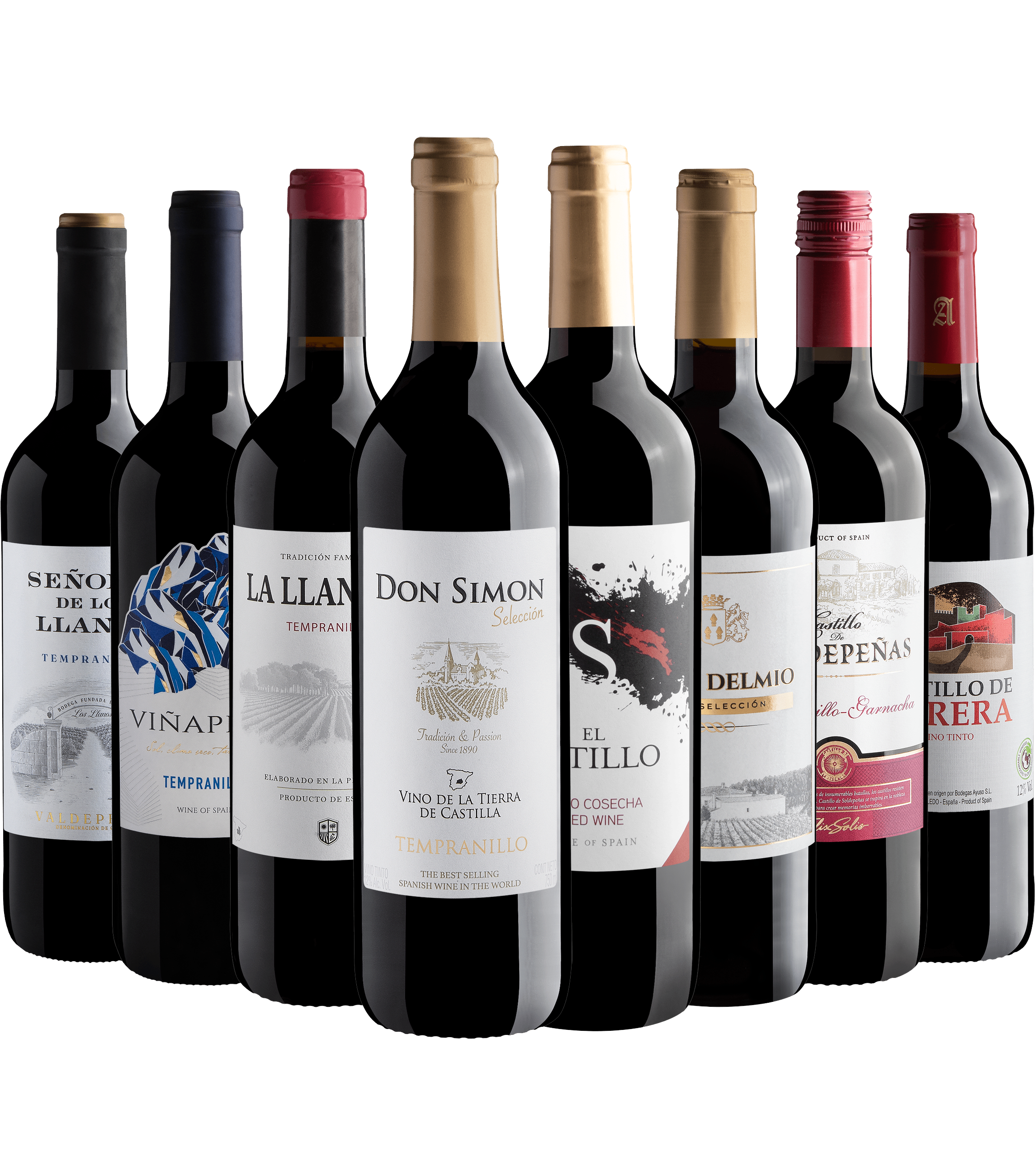  Kit 8 Vinhos Espanhóis 
