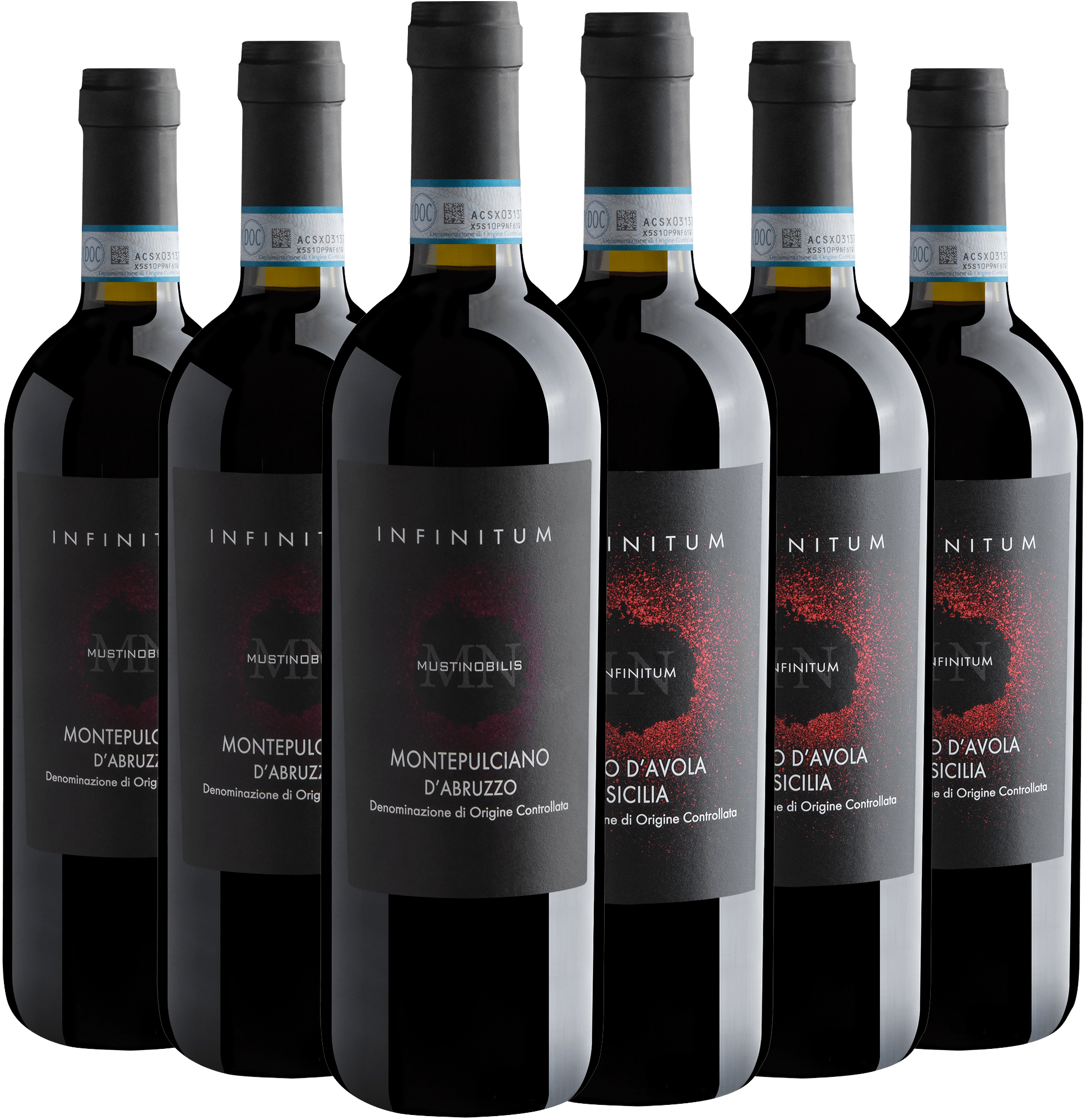Kit 3 Infinitum Montepulciano + 3 Infinitum Nero d'Avola
