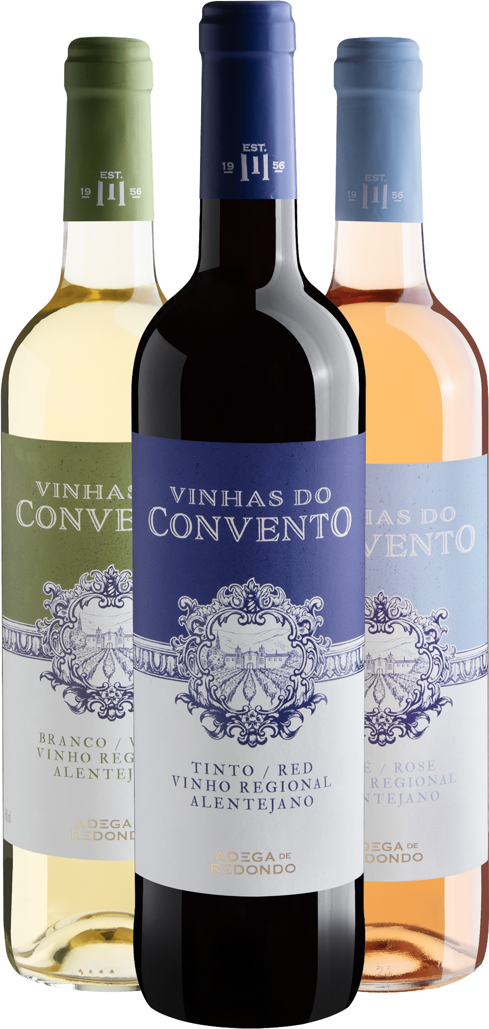 Kit Vinhas do Convento: 1 Tinto + 1 Branco + 1 Rosé