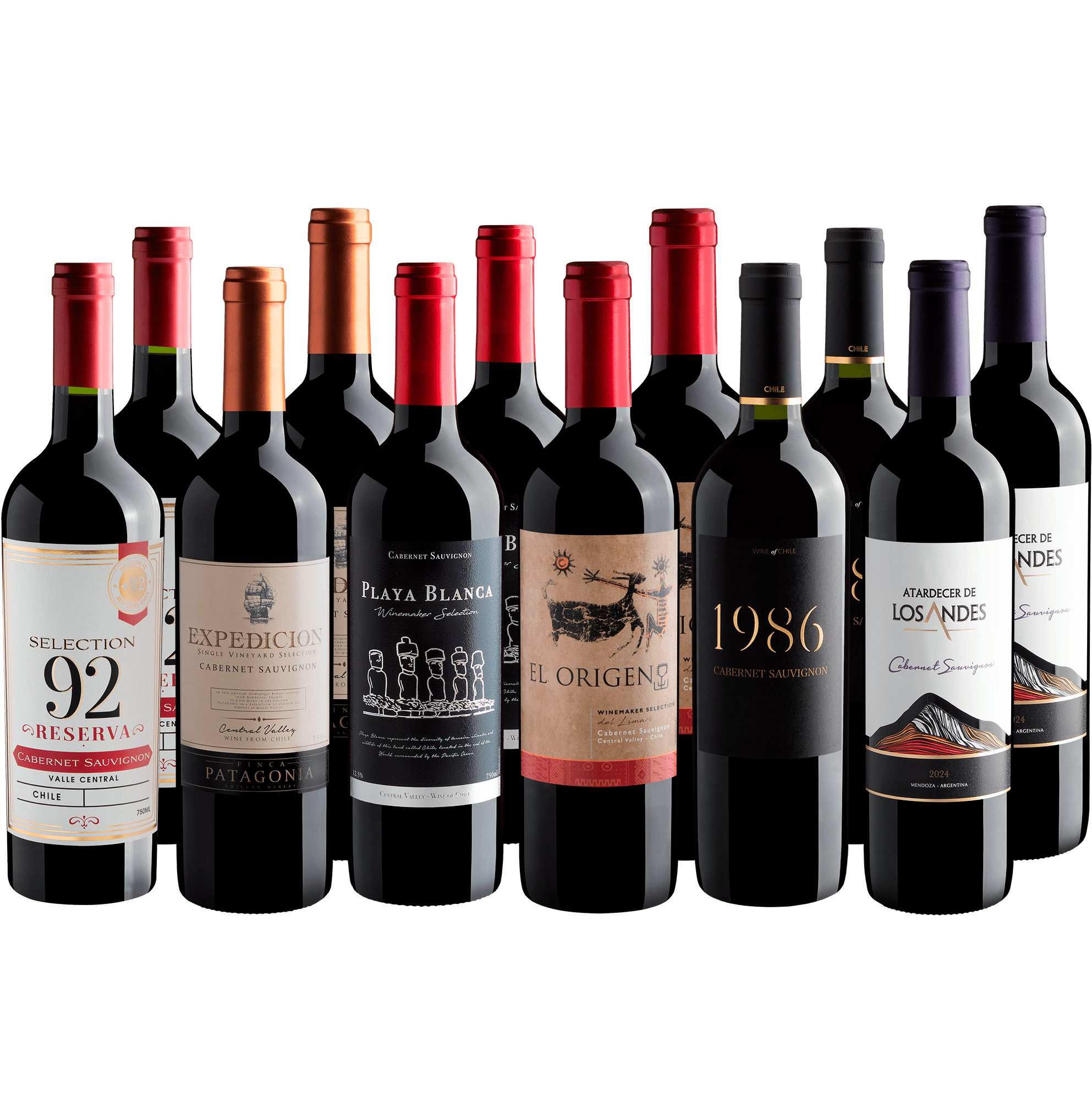 Kit Cabernets Sauvignons em dobro | 12 garrafas