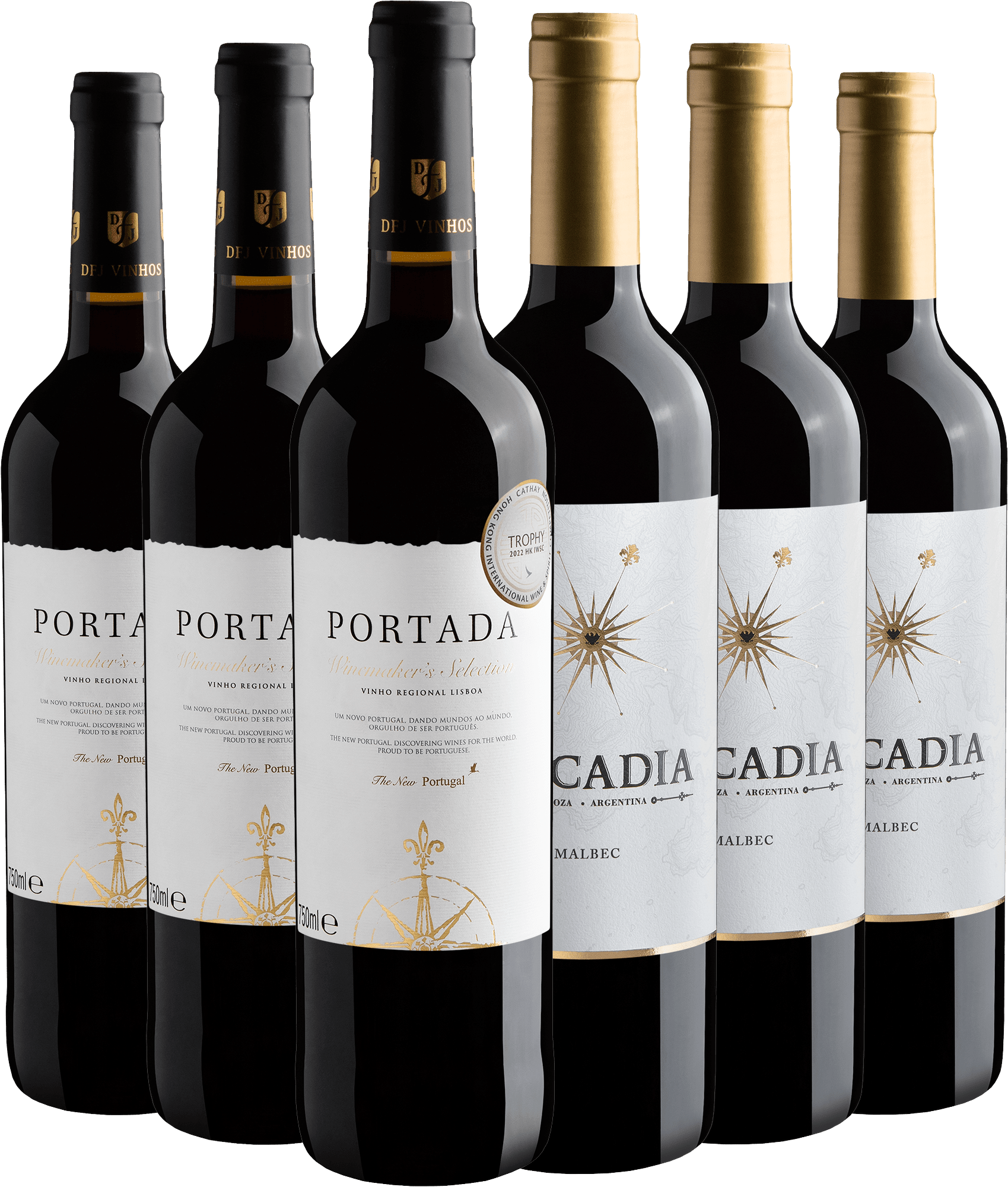 Kit 3 Portada Winemaker's Selection + 3 Arcadia Malbec