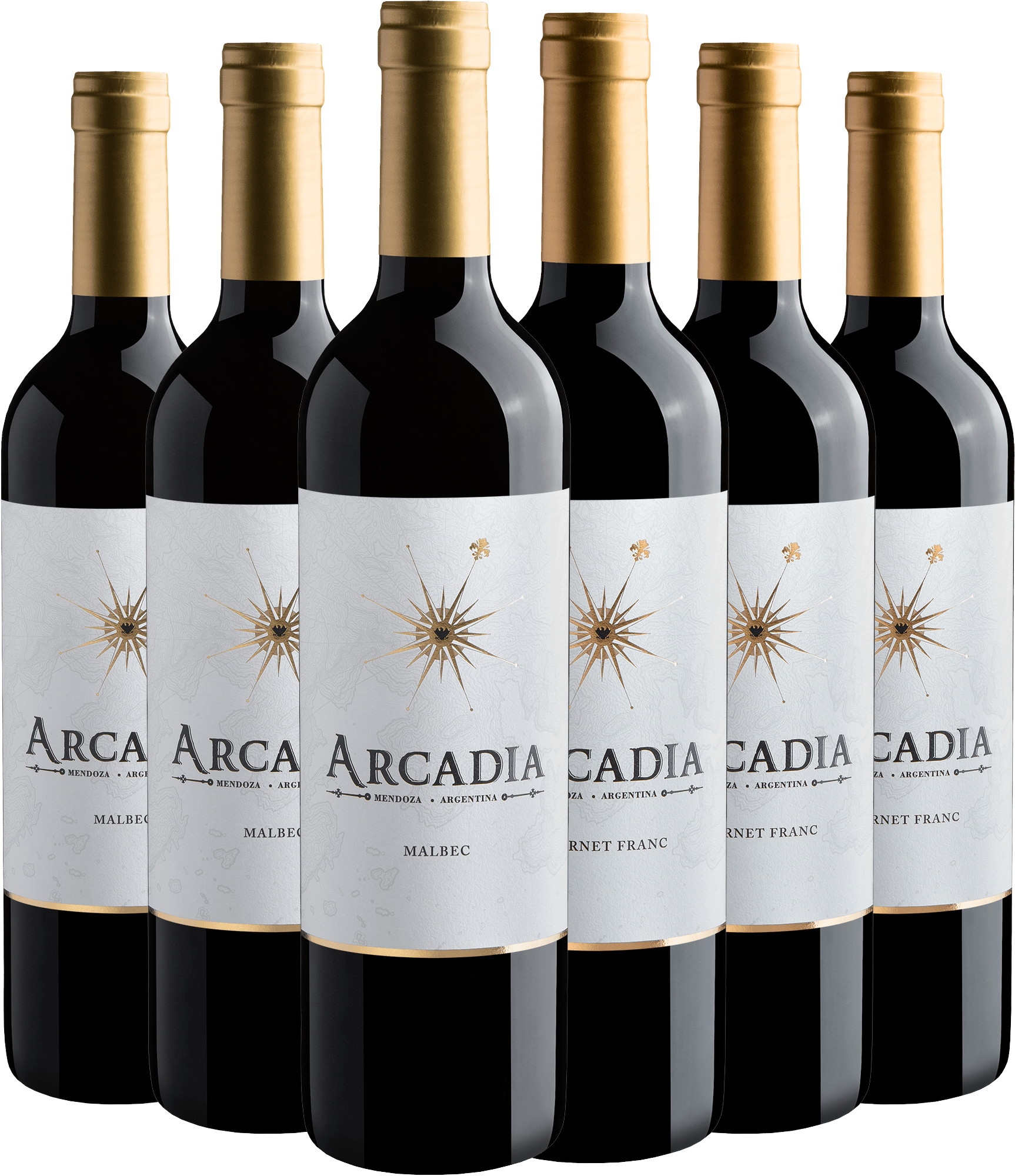 Kit Arcadia: 3 Malbecs + 3 Cabernet Francs