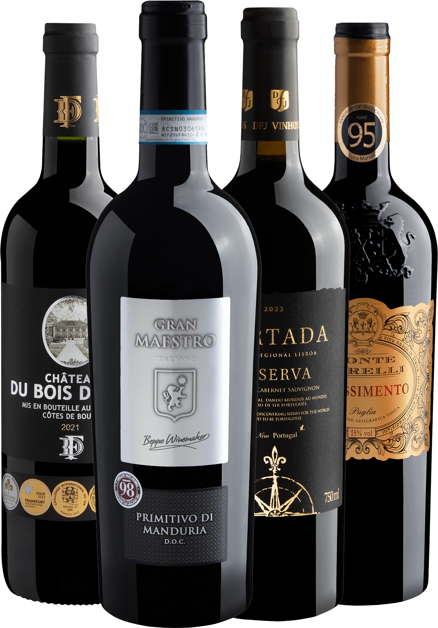 Kit 4 Vinhos do Velho Mundo Premiados