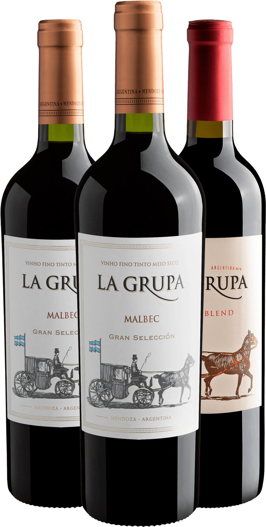 Kit La Grupa: 2 Gran Selección Malbec + 1 Red Blend