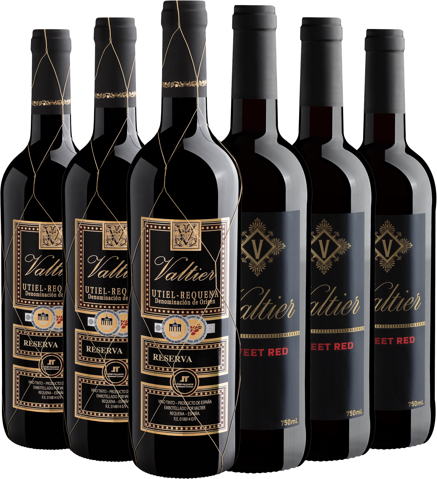Kit Valtier: 3 Reserva + 3 Sweet Red