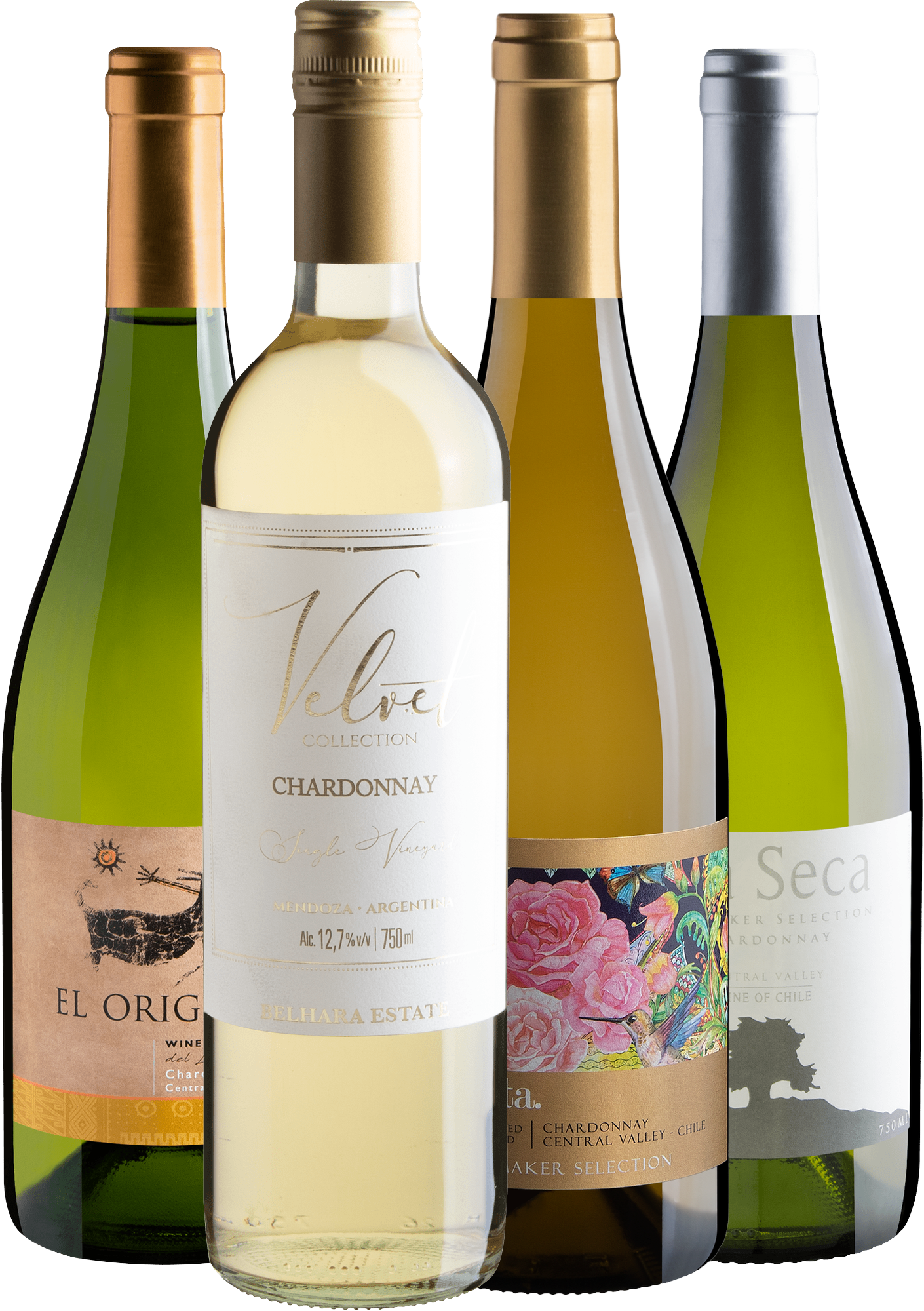 Kit 4 Chardonnays do Novo Mundo