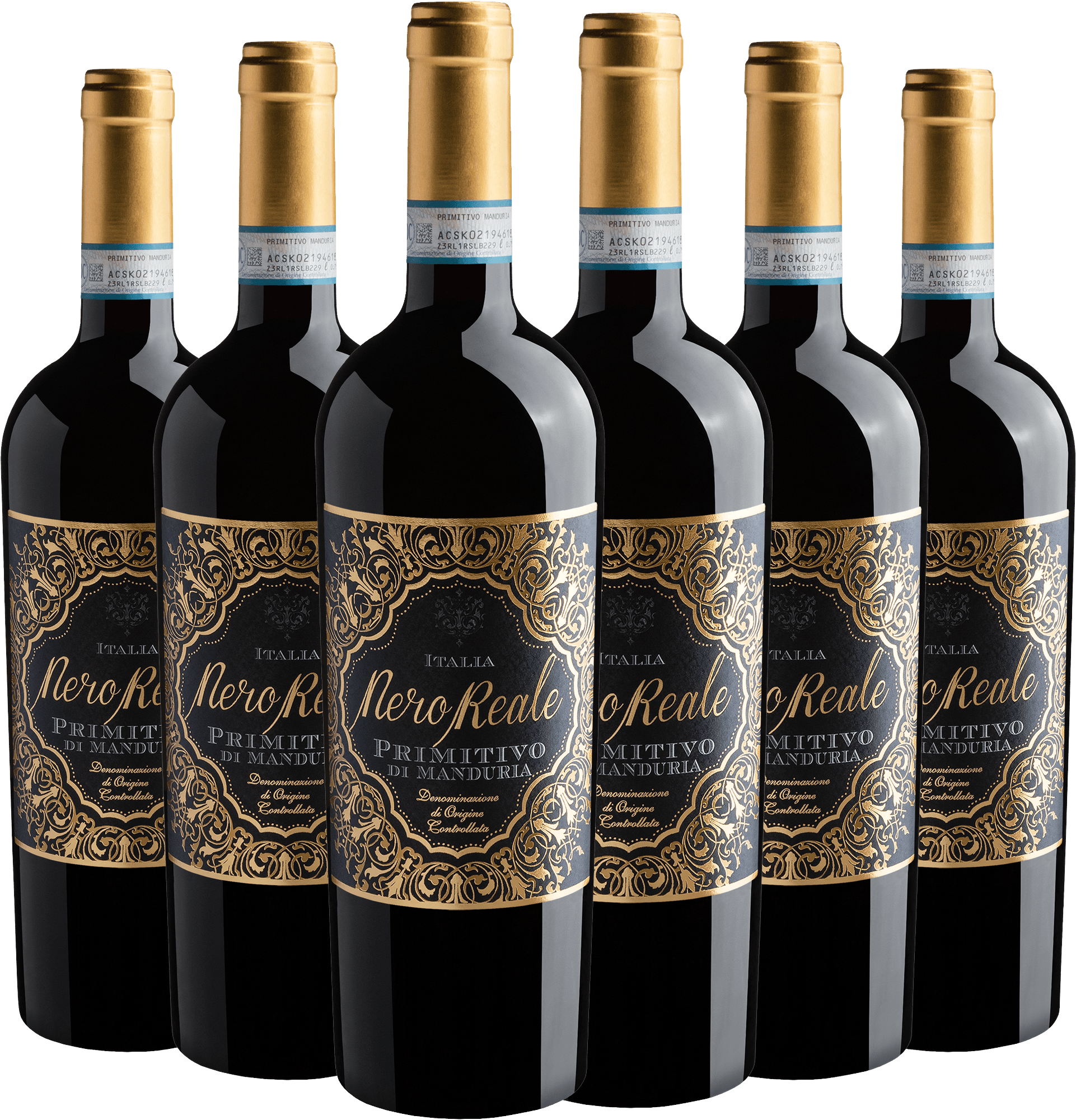 Kit 6 Nero Reale Primitivo di Manduria DOC