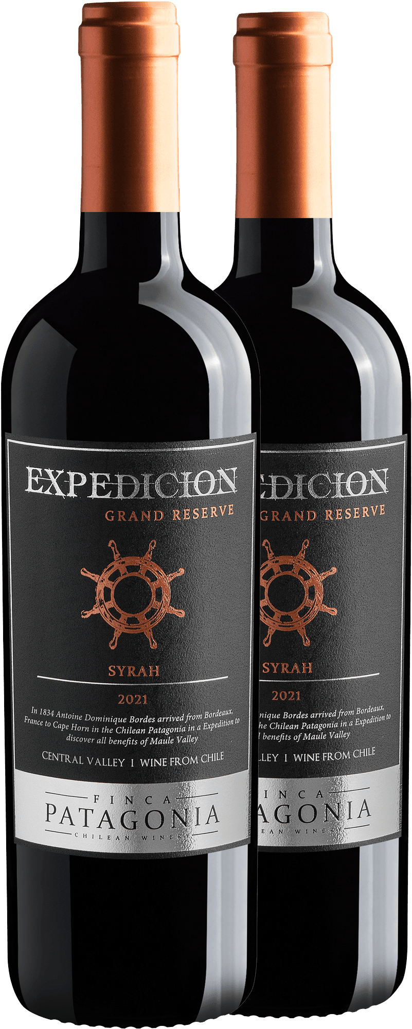 Kit 2 Finca Patagonia Expedicion Grand Reserve Syrah Central Valley D.O. 