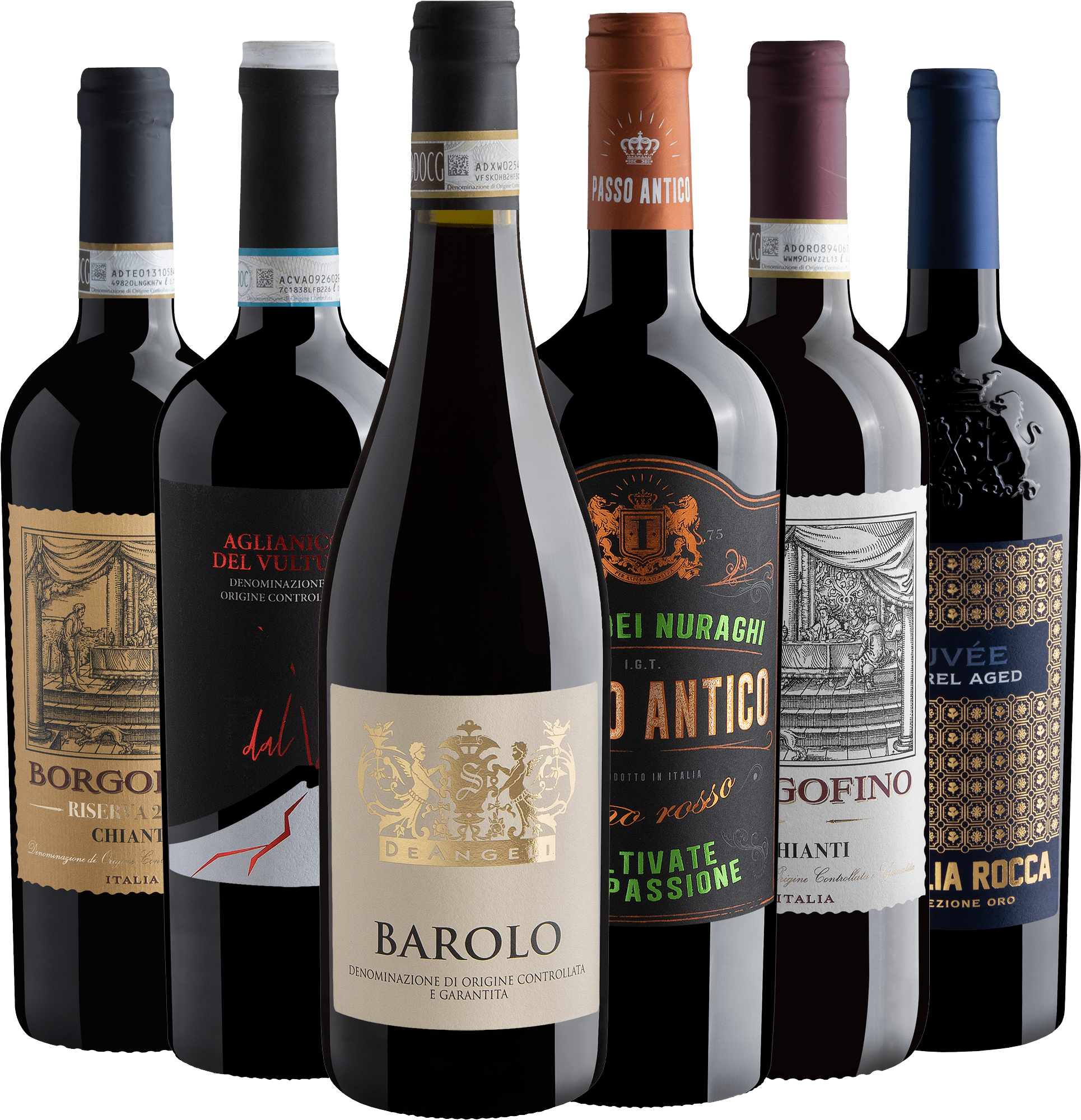 Kit 6 Italianos Premium com Barolo