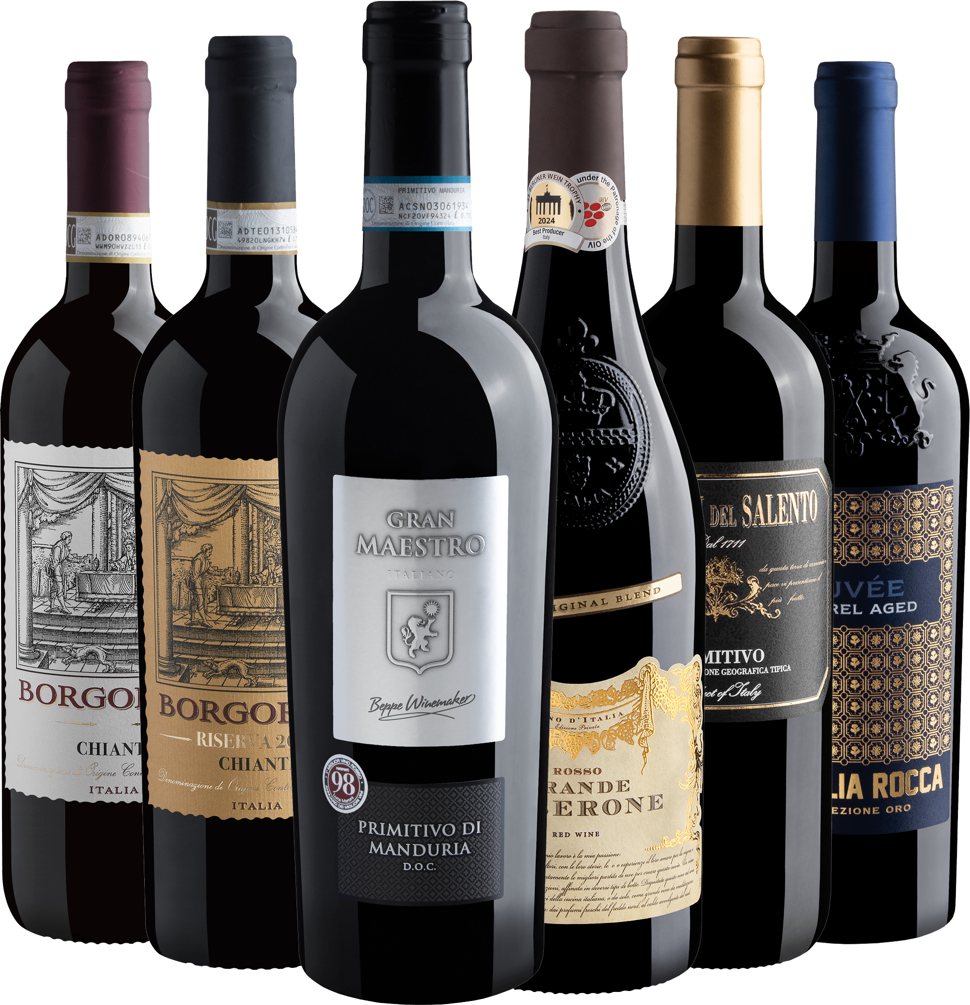Kit 6 Tintos Italianos 94+ Pontos