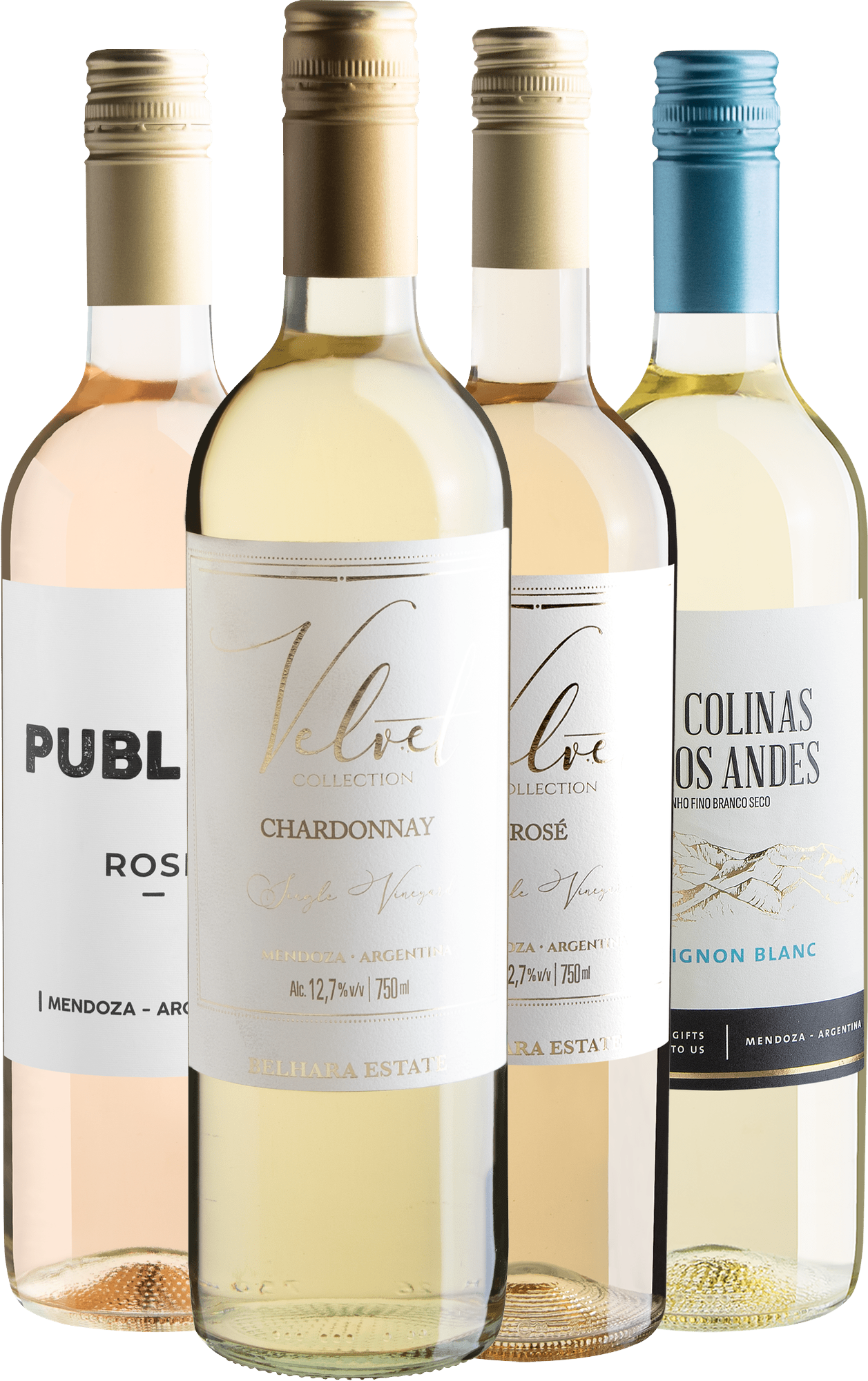 Kit Argentinos Leves | 2 Brancos + 2 Rosés