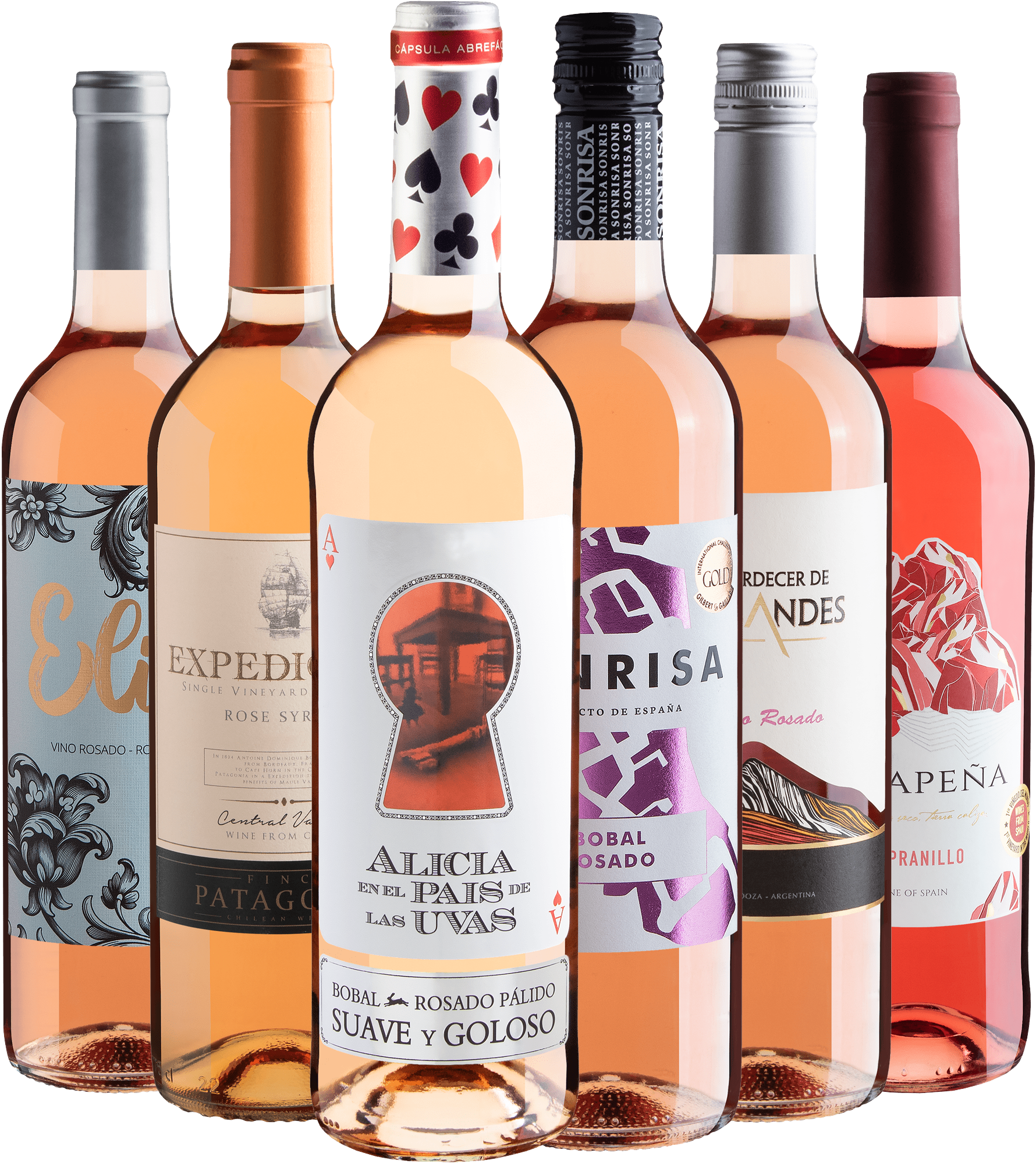Kit 6 Vinhos Rosés com Alicia en el Pais de Las Uvas