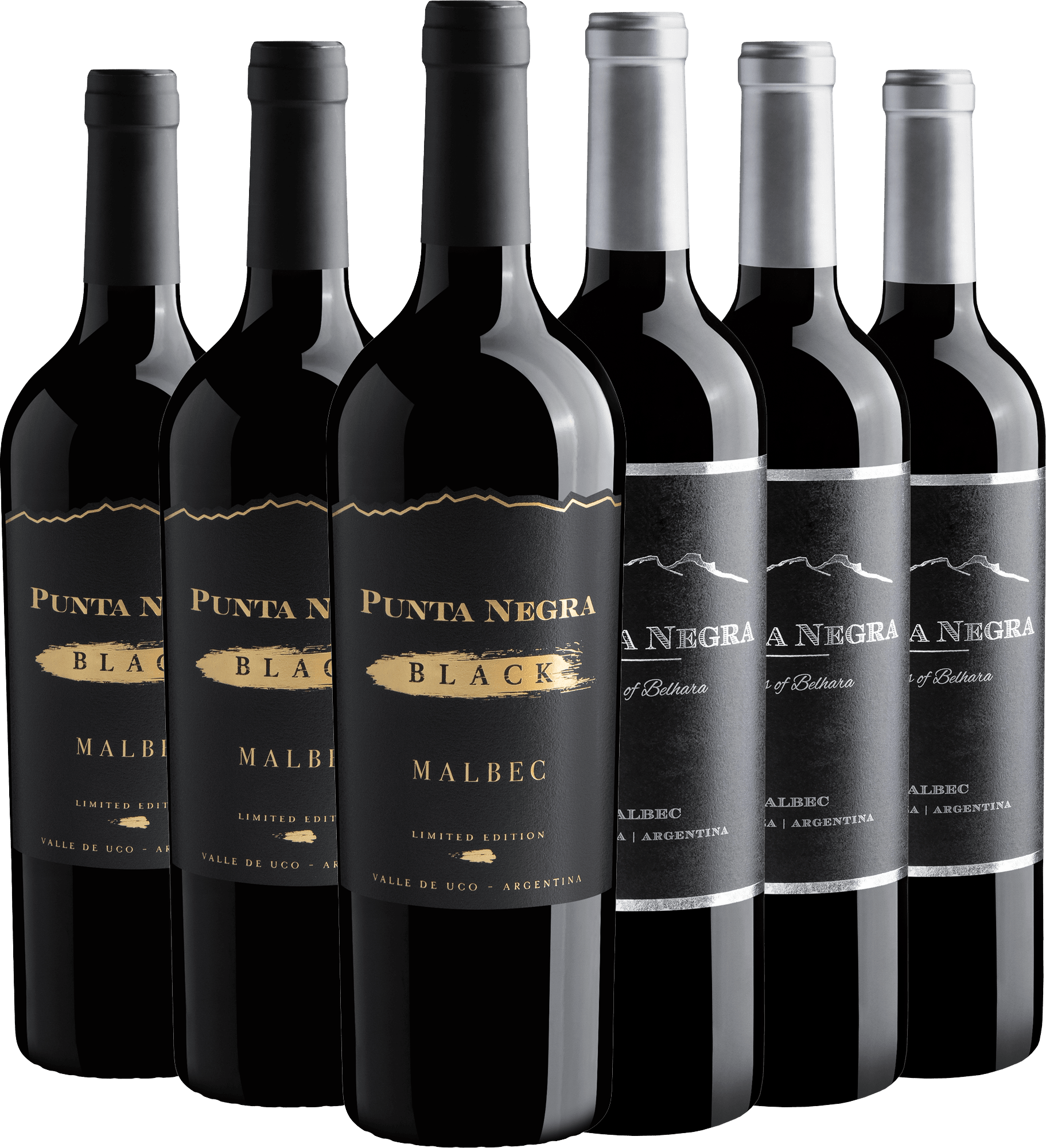 Kit Punta Negra Premiados | 3 Black Malbec + 3 Malbec