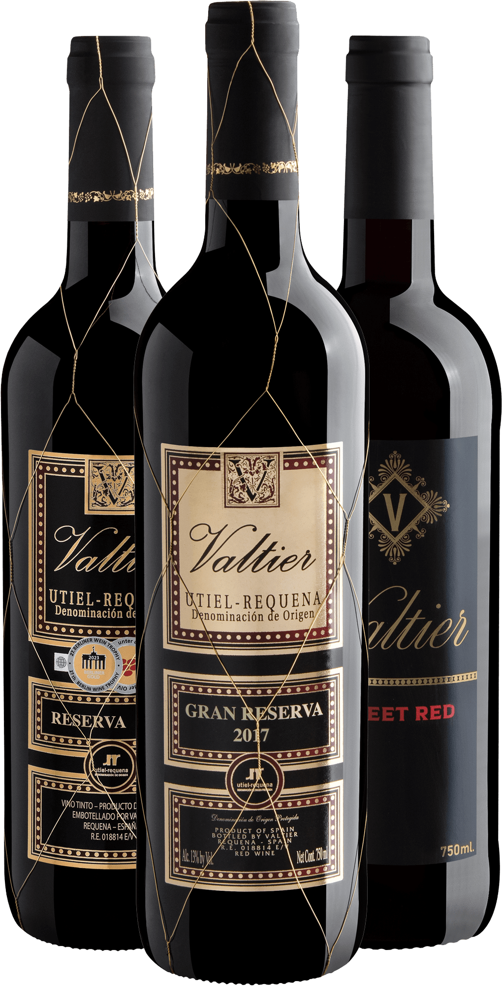 Kit Família Valtier | 1 Gran Reserva + 1 Reserva + 1 Sweet