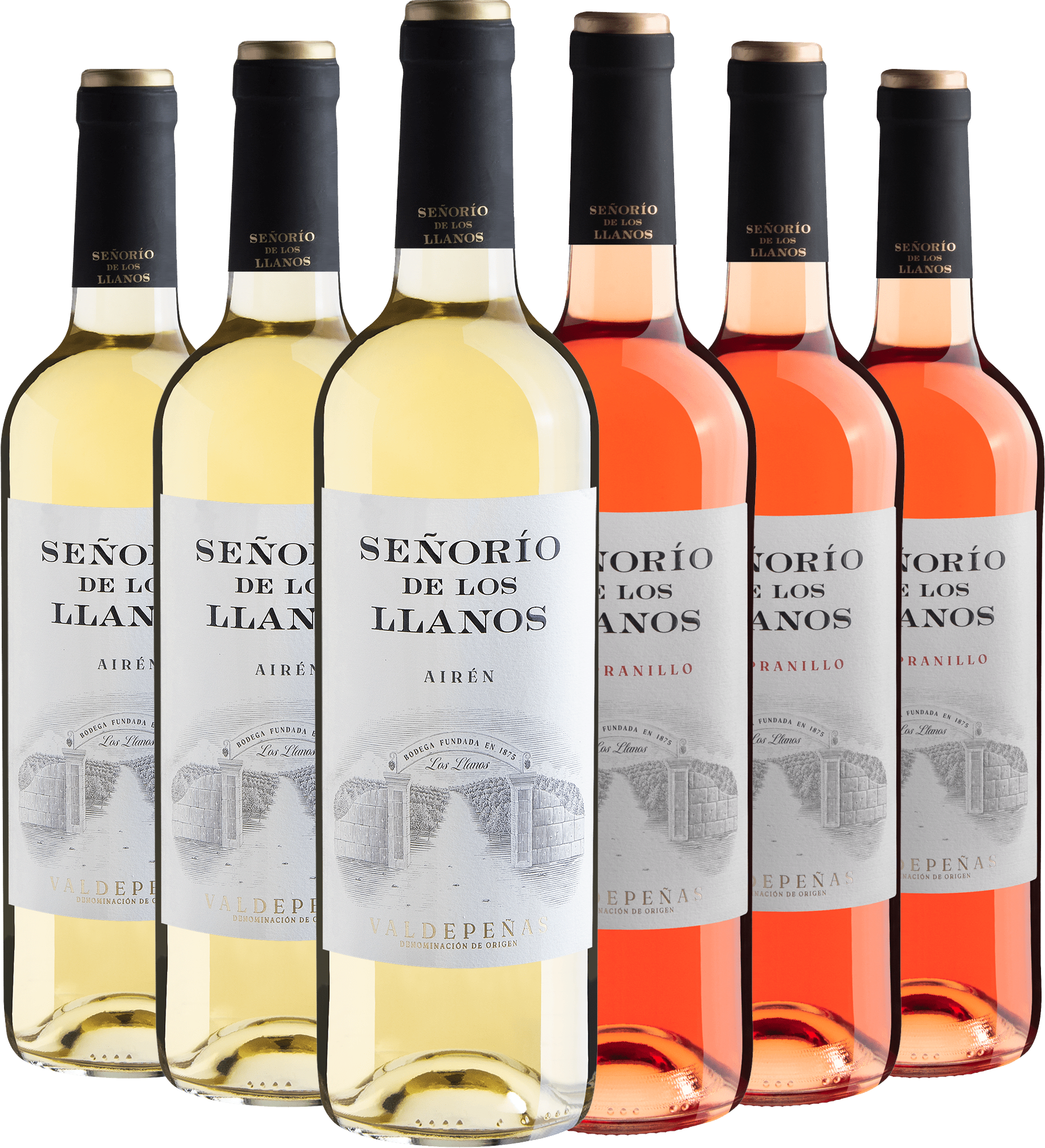 Kit Señorio de Los Llanos: 3 Branco + 3 Rosé