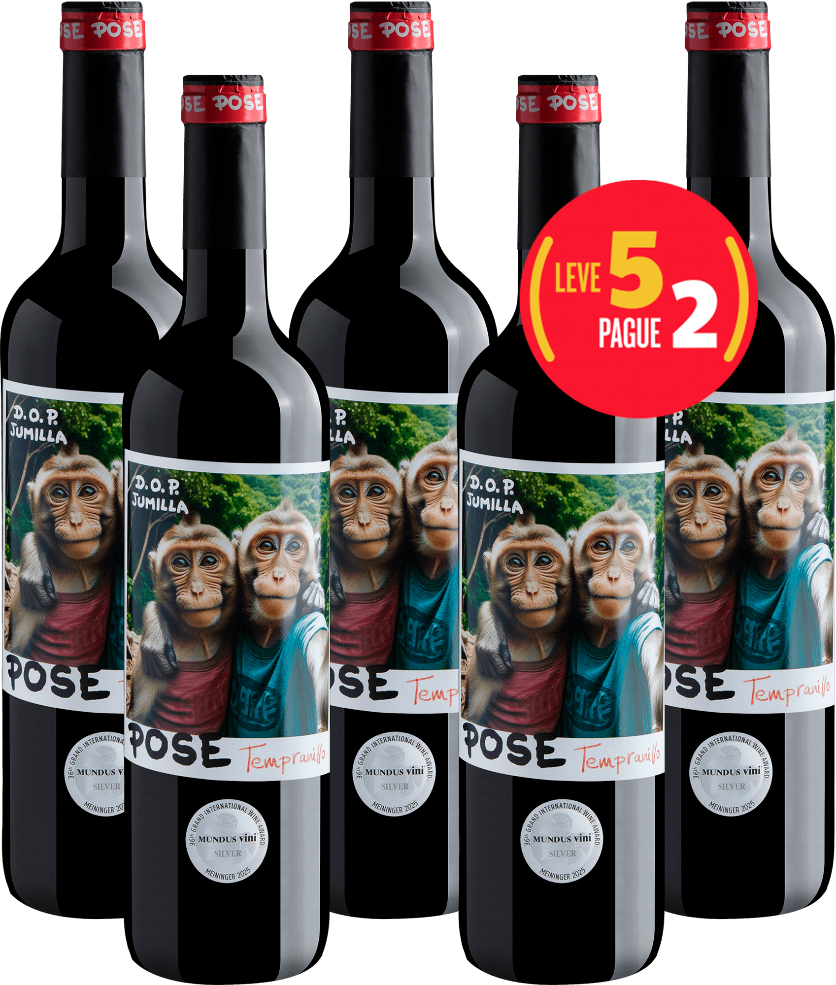 Leve 5 Pague 2 Pose Tempranillo Jumilla DOP