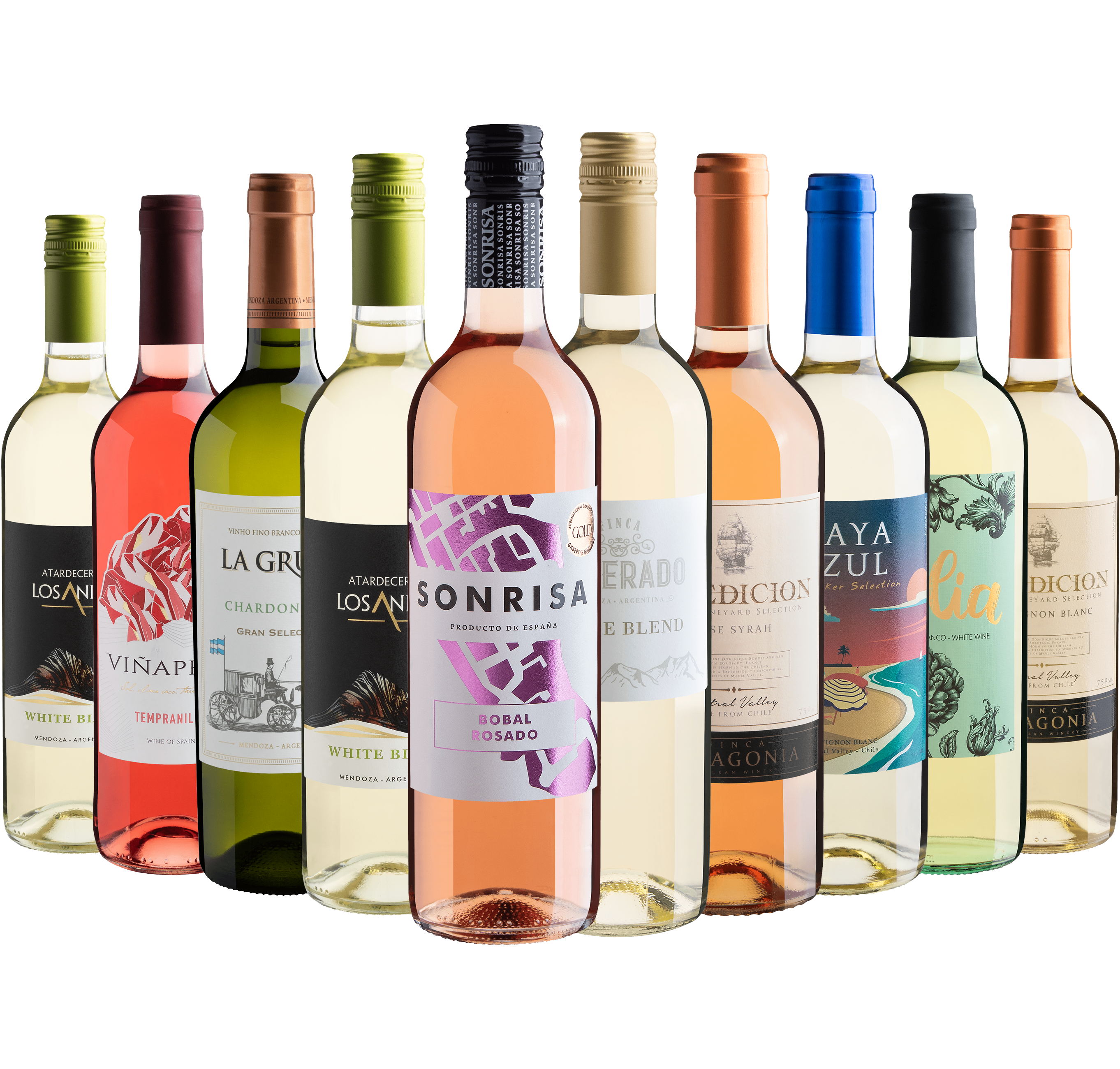 Kit 10 Vinhos Refrescantes*