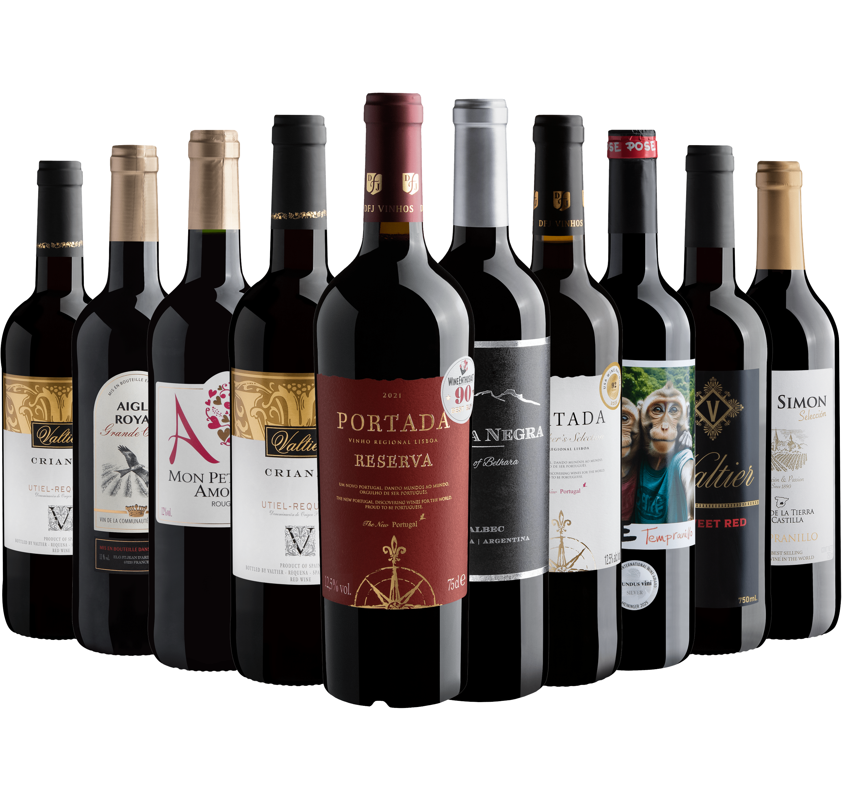 Kit 10 Vinhos Tintos com Portada Reserva 
