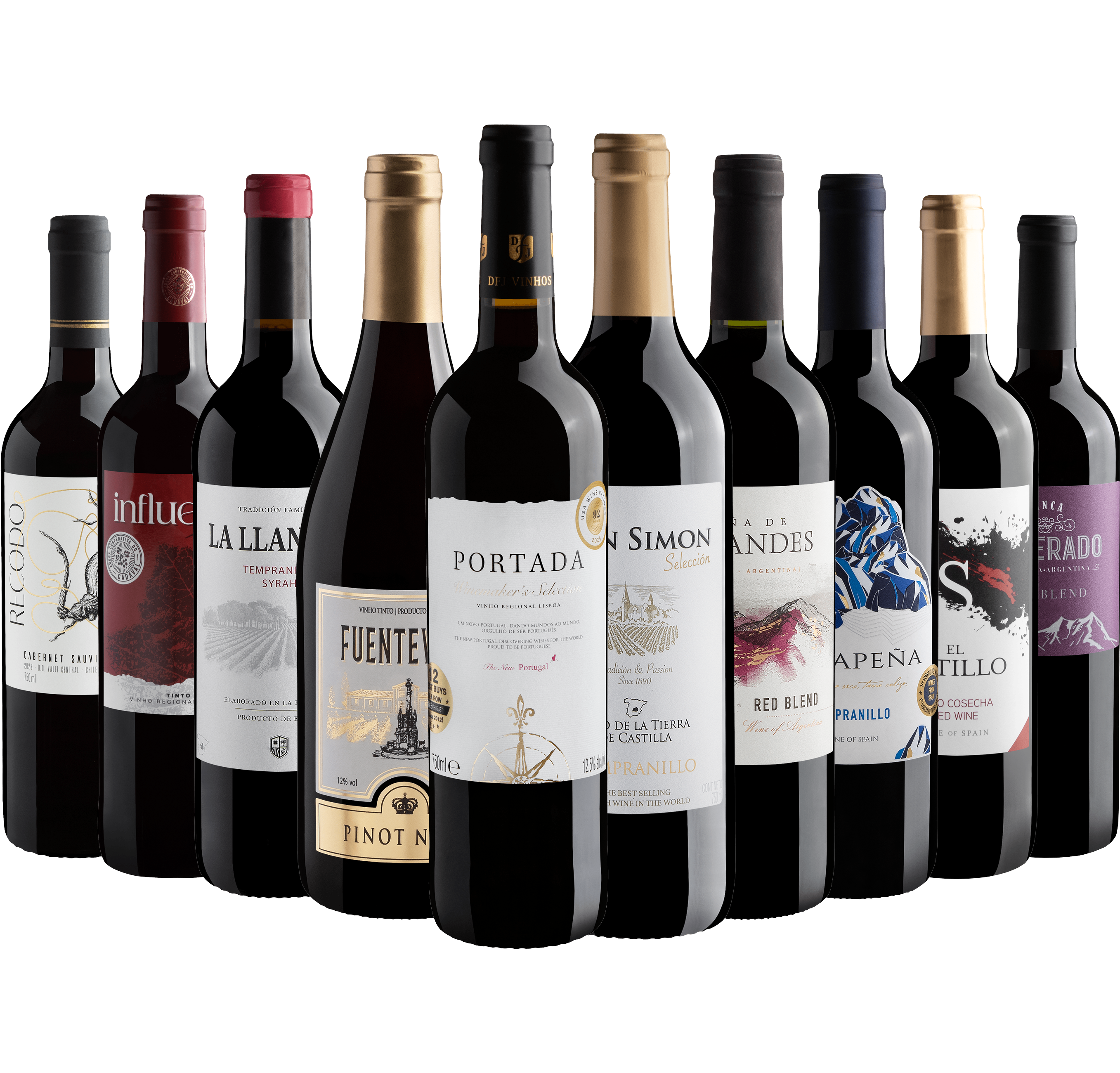 Kit 10 Tintos com Portada Winemaker's Selection