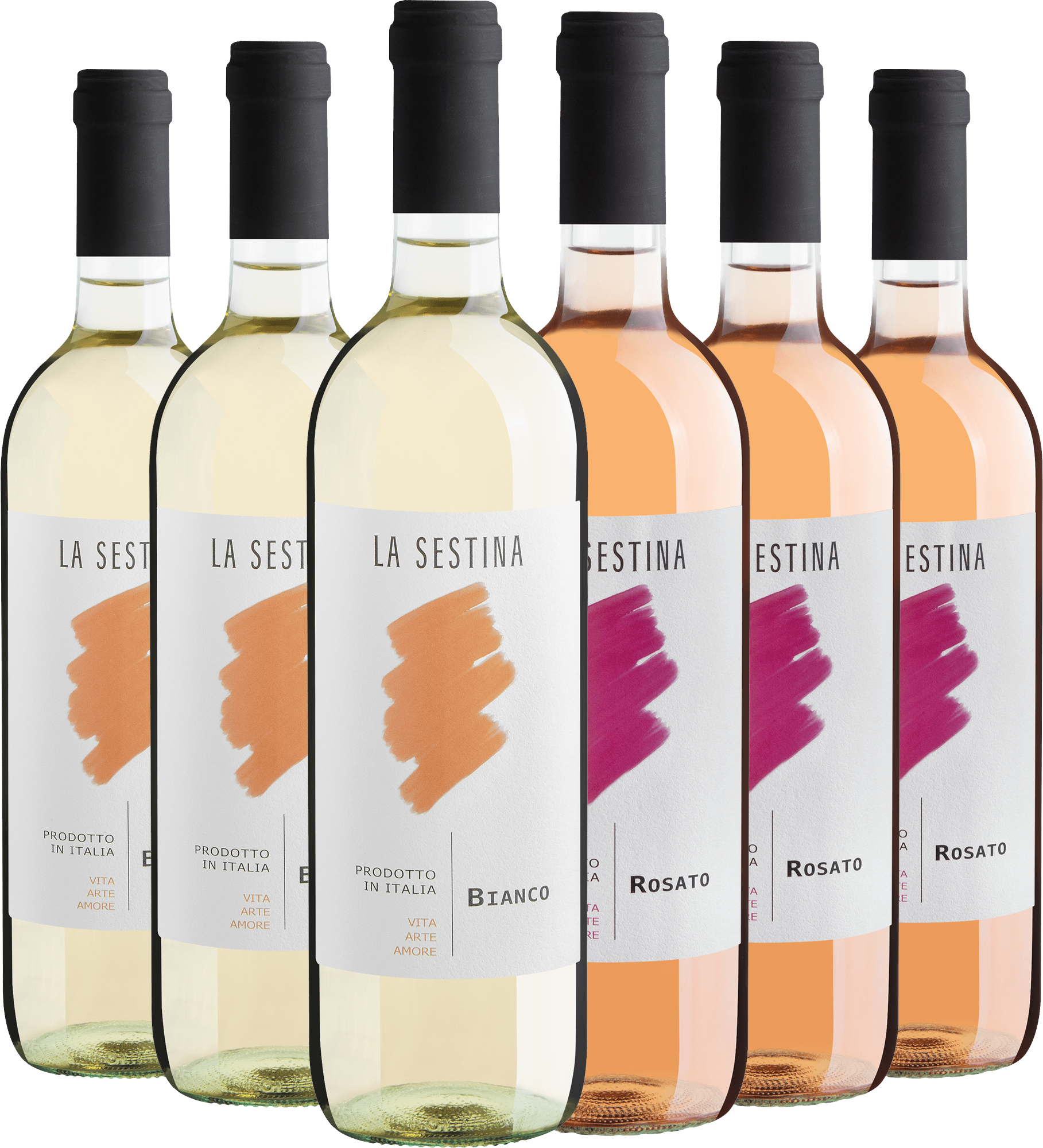 Kit La Sestina: 3 Bianco + 3 Rosato