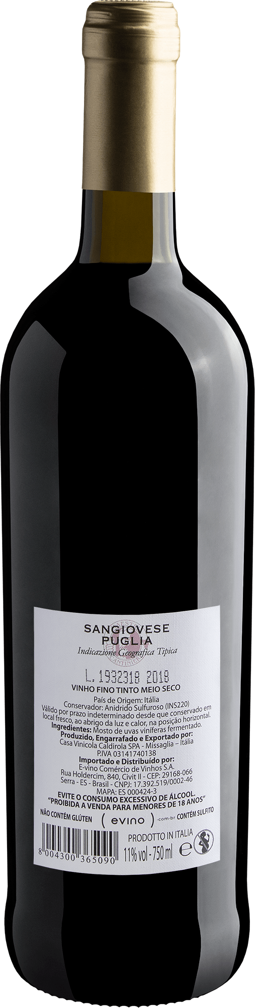 Maestri Cantinieri Sangiovese Puglia IGT 2018 2
