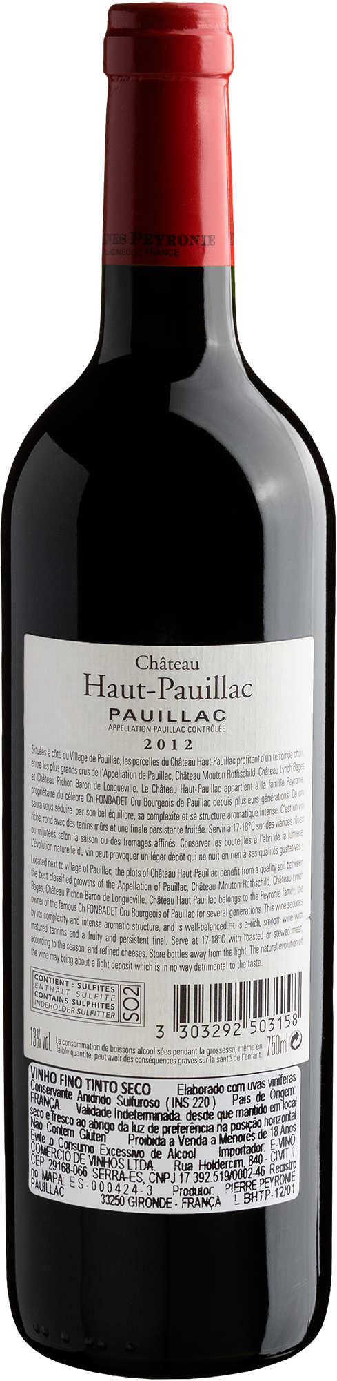 Château Haut-Pauillac Pauillac AOC 2012 2