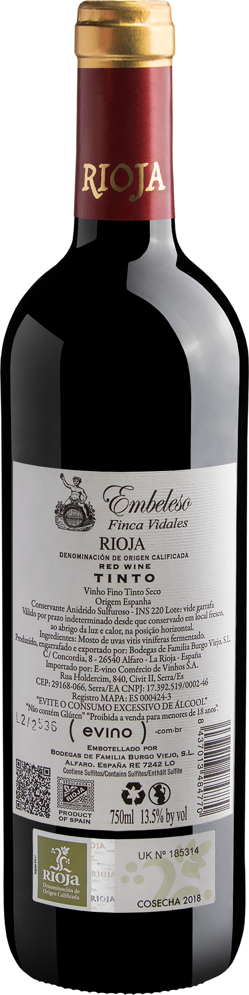 Embeleso Finca Vidales Rioja DOCa 2018 2