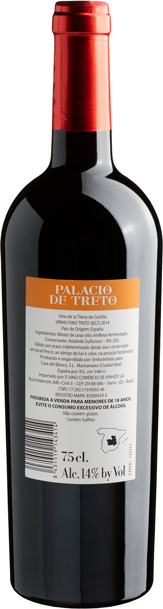 Palacio de Treto Merlot-Tempranillo-Petit Verdot 2014 2