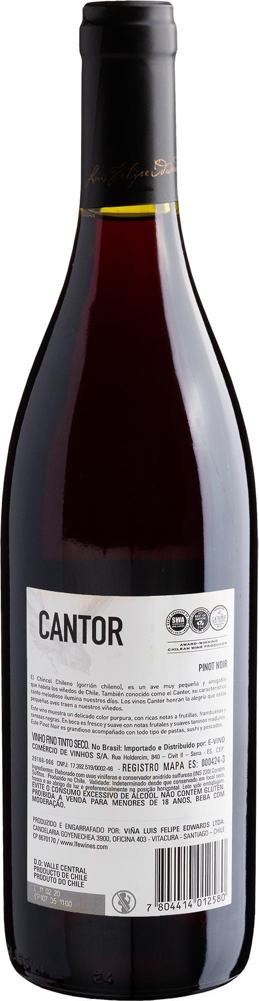 Cantor Pinot Noir 2019 2