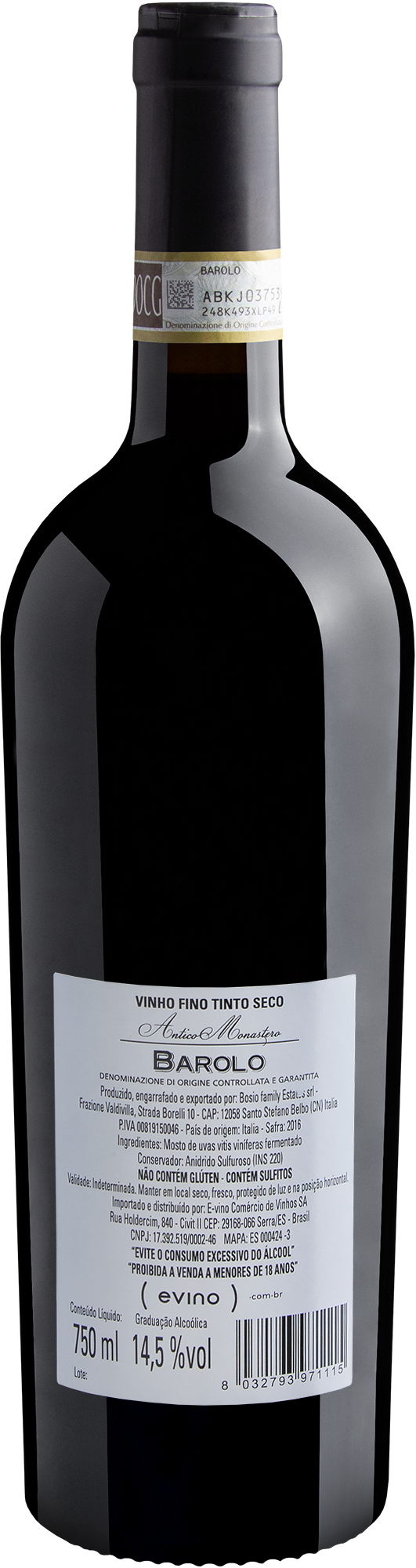 Antico Monastero Barolo DOCG 2016 2