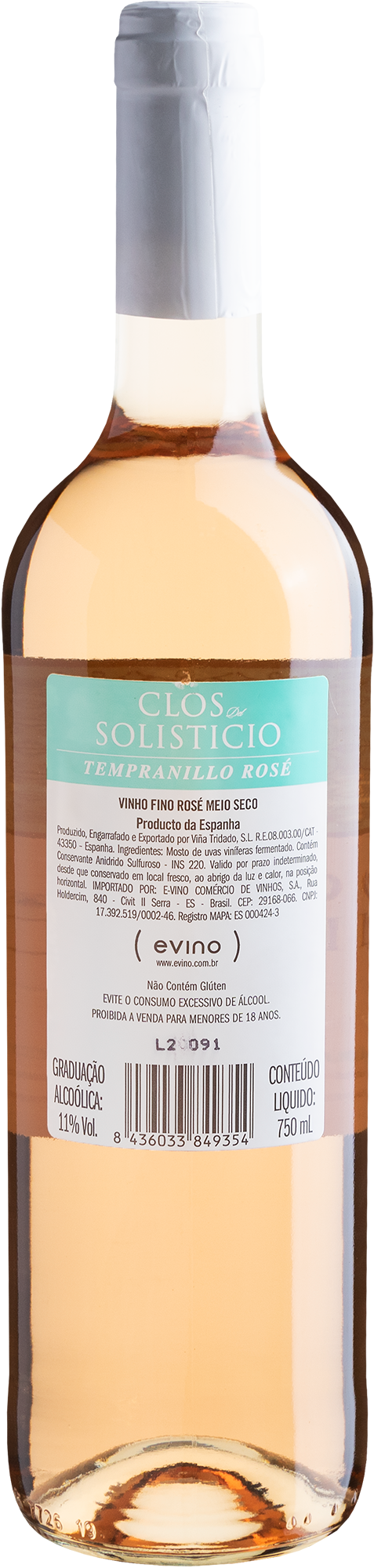 Clos del Solisticio Tempranillo Rosé 2